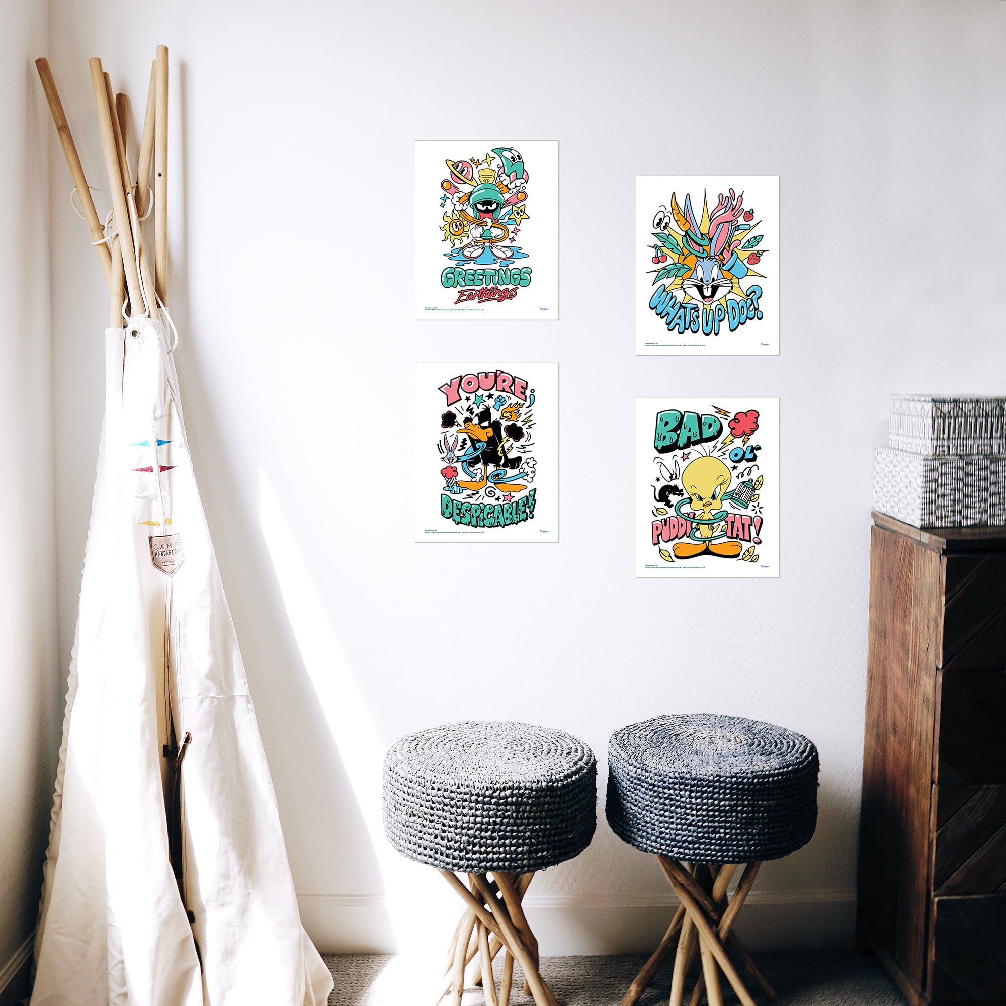 Looney Tunes (Phrasing) TrendyPrint™ Wall Art Set TP08100014