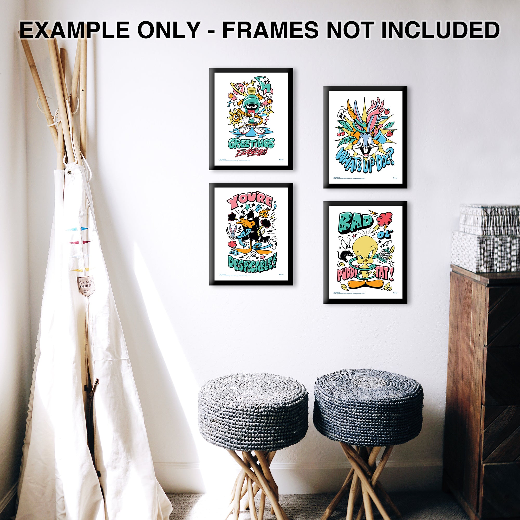 Looney Tunes (Phrasing) TrendyPrint™ Wall Art Set TP08100014
