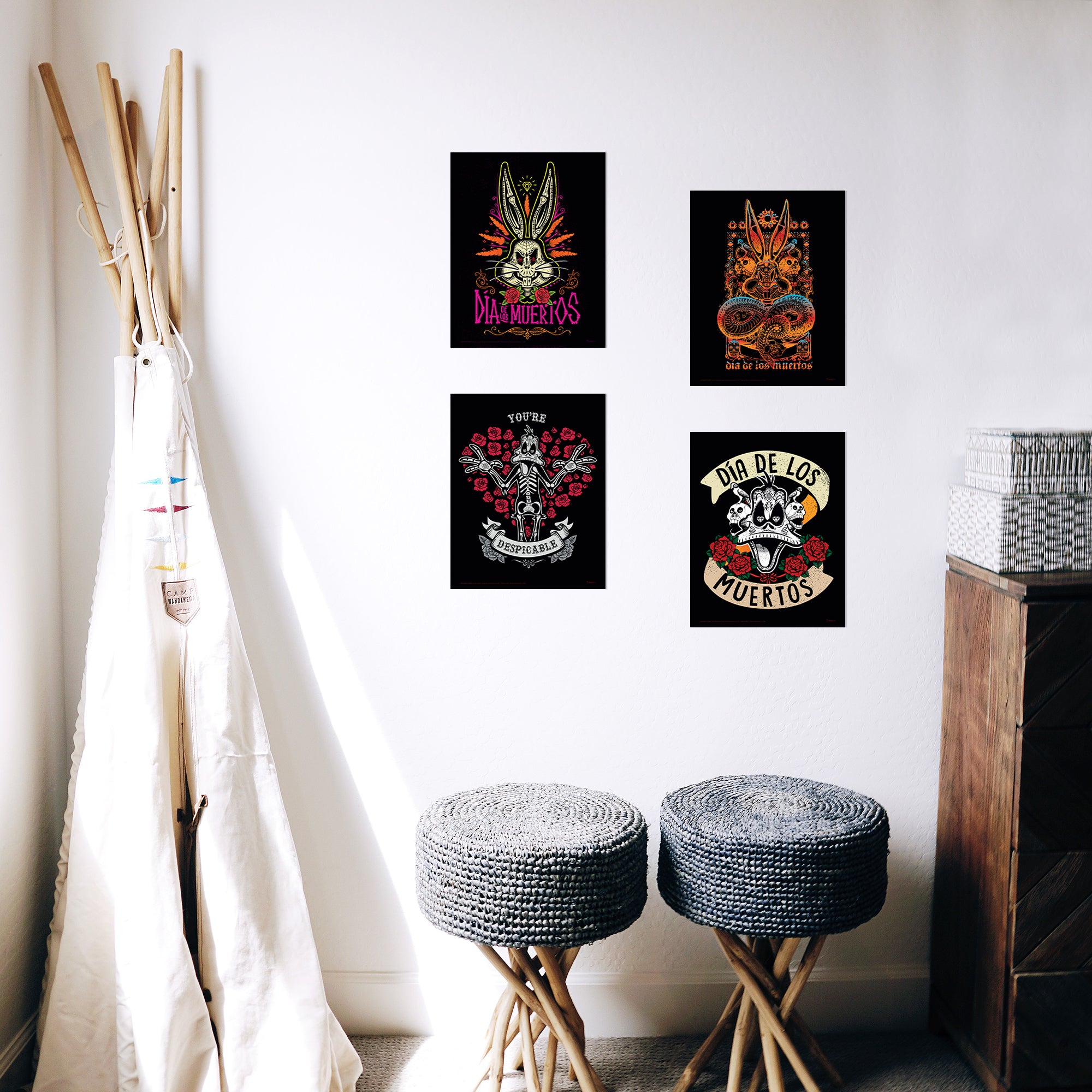 Looney Tunes (Dia De Los Muertos) TrendyPrint™ Wall Art Set TP08100040