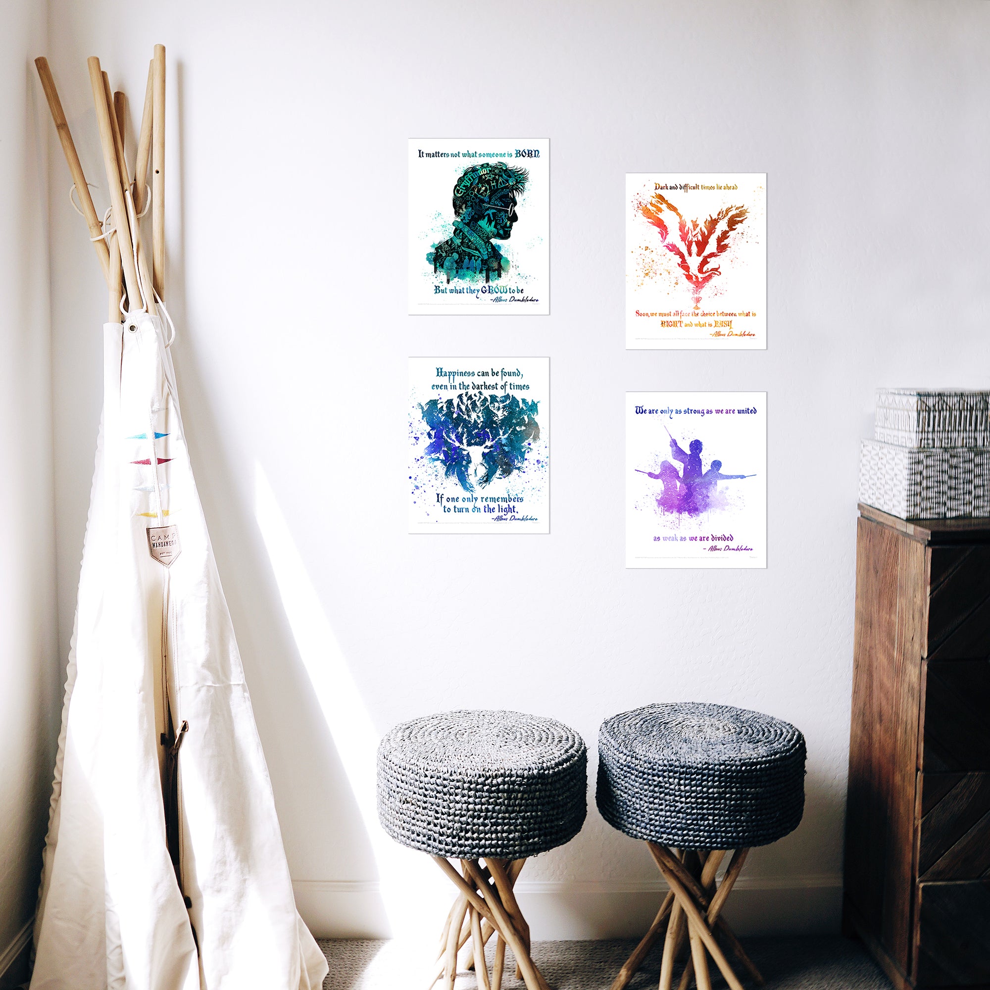 Harry Potter (Watercolor Dumbledore Quotes) TrendyPrint™ Wall Art Set TP08100051