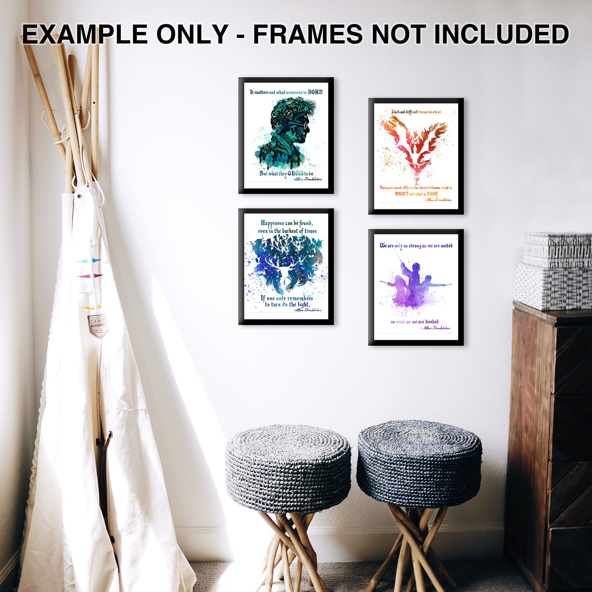 Harry Potter (Watercolor Dumbledore Quotes) TrendyPrint™ Wall Art Set TP08100051