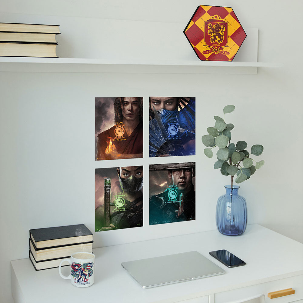 Mortal Kombat 2 (Liu Kang, Kitana, Kung Lao, and Jade) TrendyPrint™ Wall Art Set TP08100055