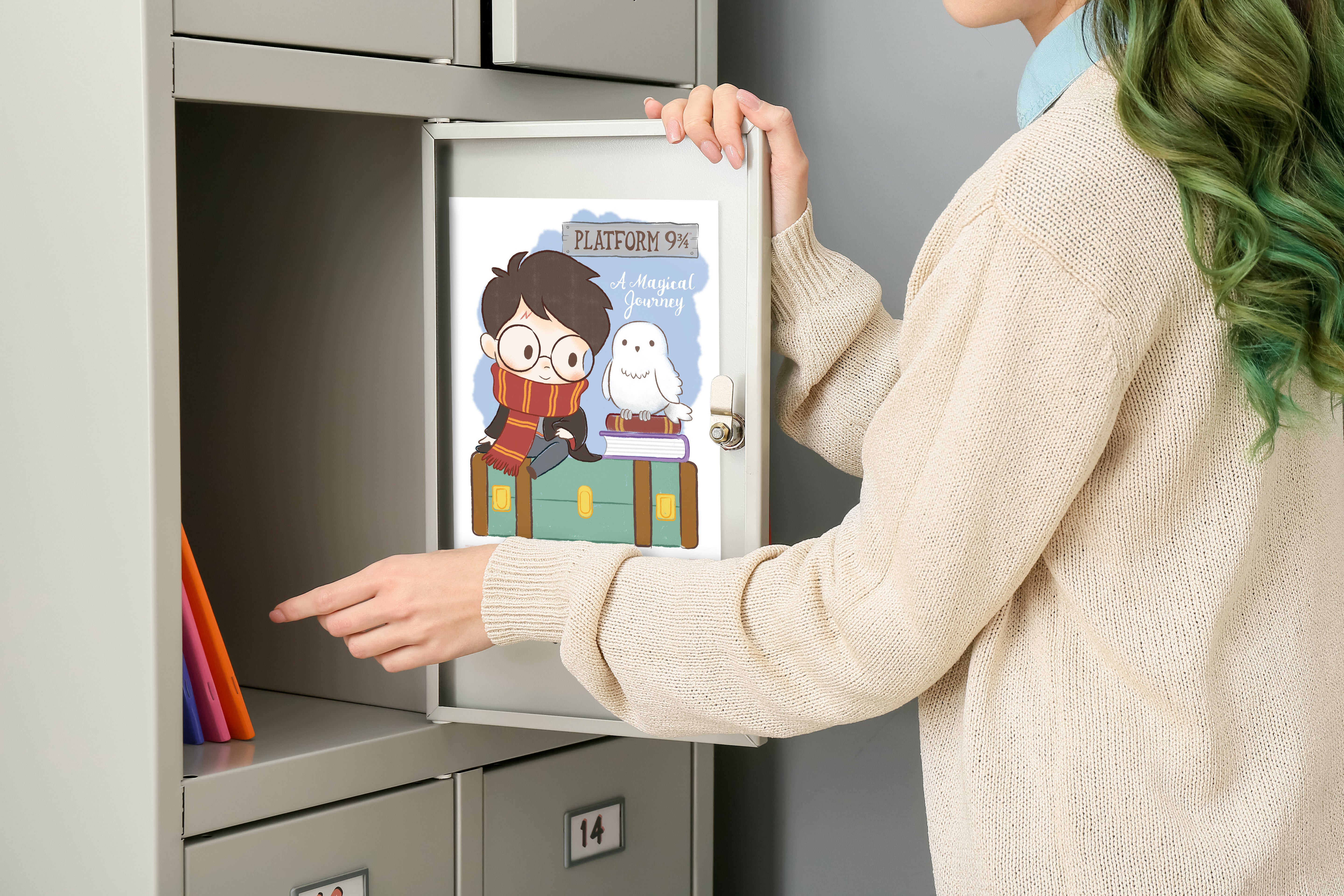 Harry Potter (Tiny Magic - Hogwarts) TrendyPrint Wall Art Set of Four TP08100073