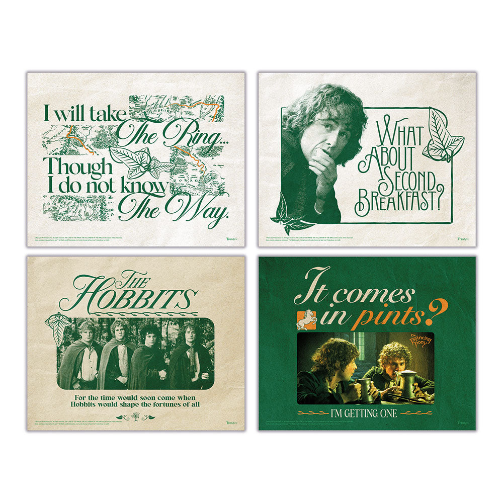 The Lord of the Rings: The Fellowship of the Ring (Hobbits) TrendyPrint™ Wall Art Set TP08100075