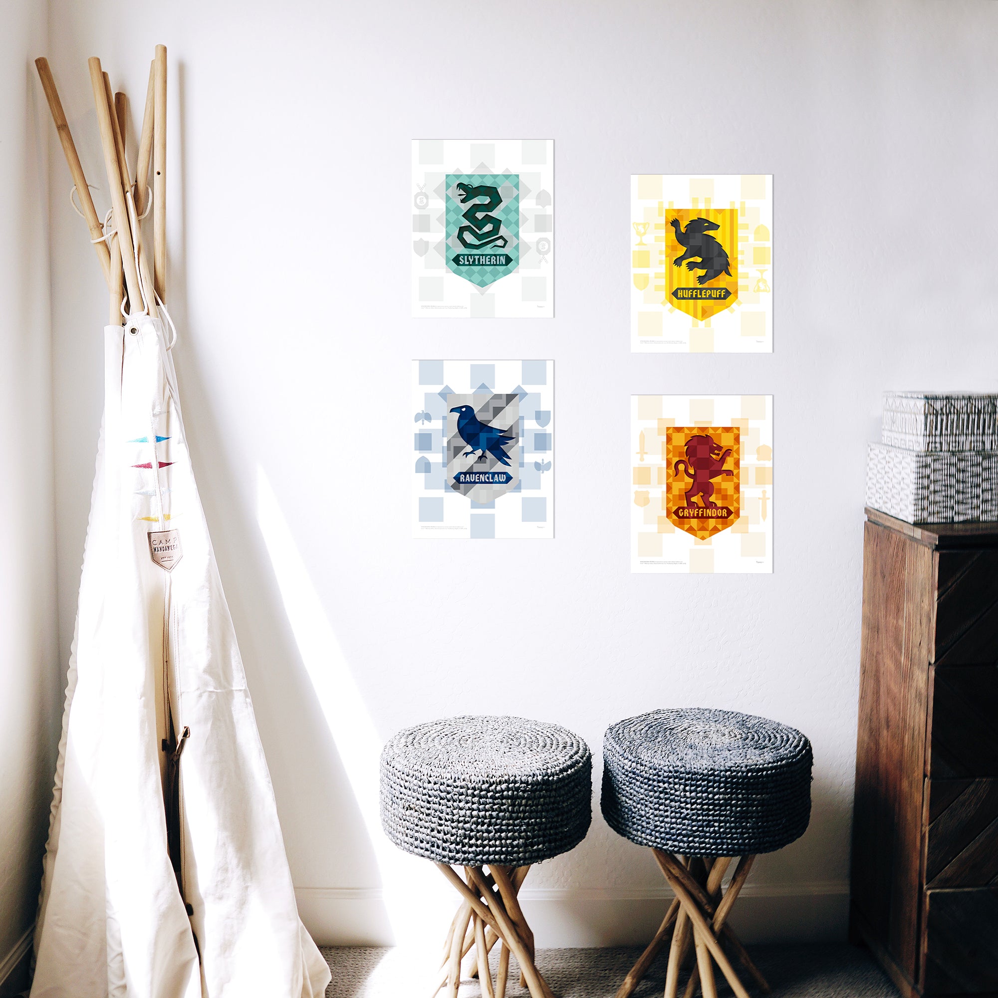 Harry Potter (Abstract Magic - Hogwarts Houses) TrendyPrint™ Wall Art Set TP08100107