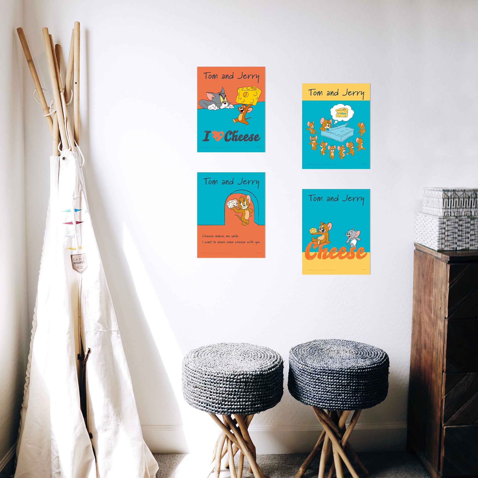 Tom and Jerry (I Heart Cheese) TrendyPrint™ Wall Art Set TP08100130