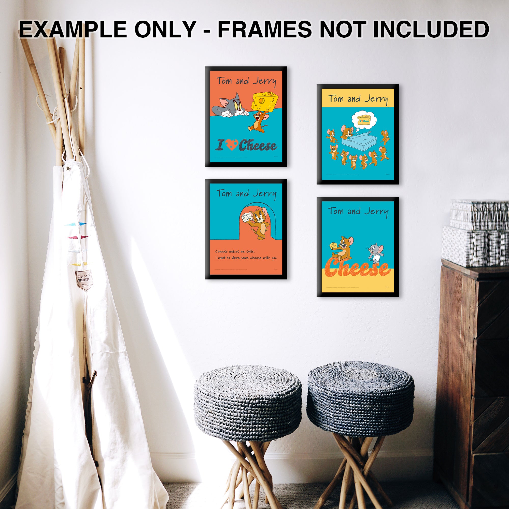 Tom and Jerry (I Heart Cheese) TrendyPrint™ Wall Art Set TP08100130
