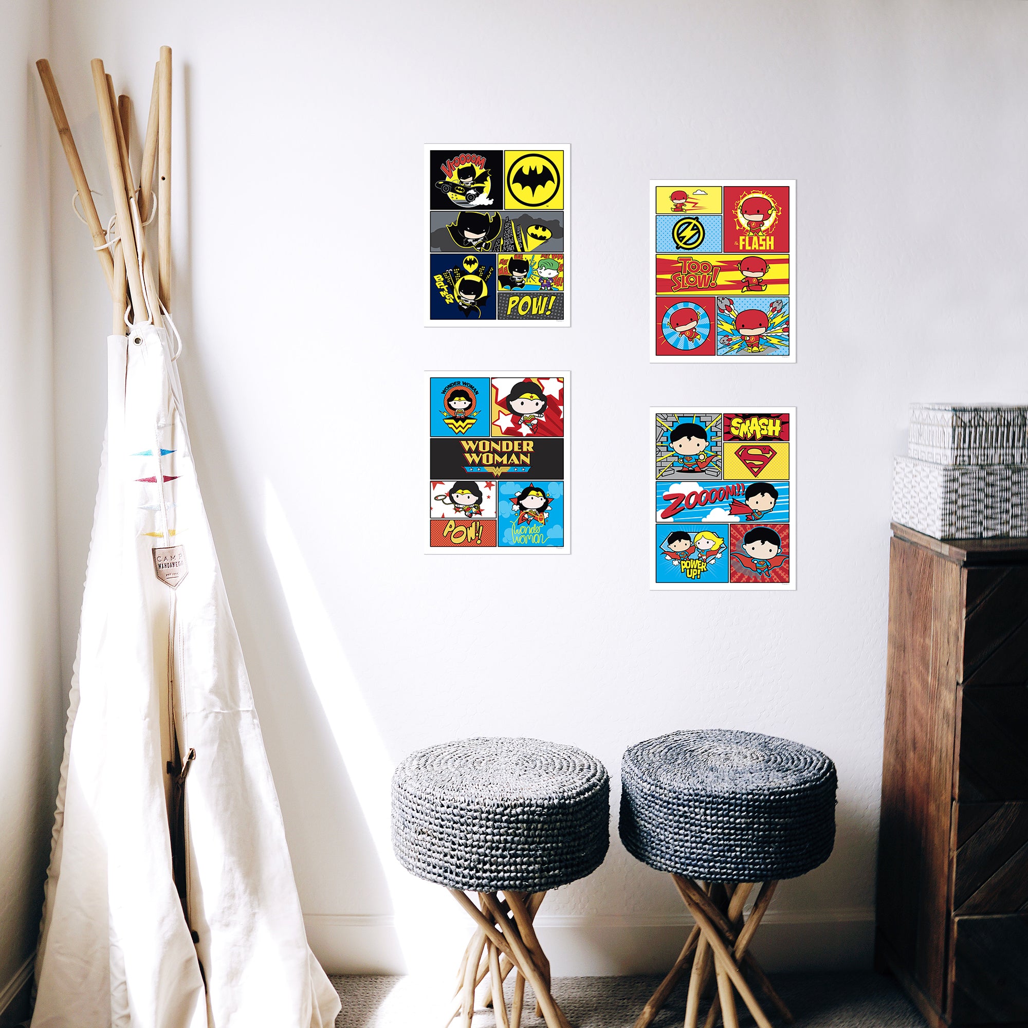 DC Comics (Justice League - Cartoon Comic Page) TrendyPrint™ Set   TP08100132