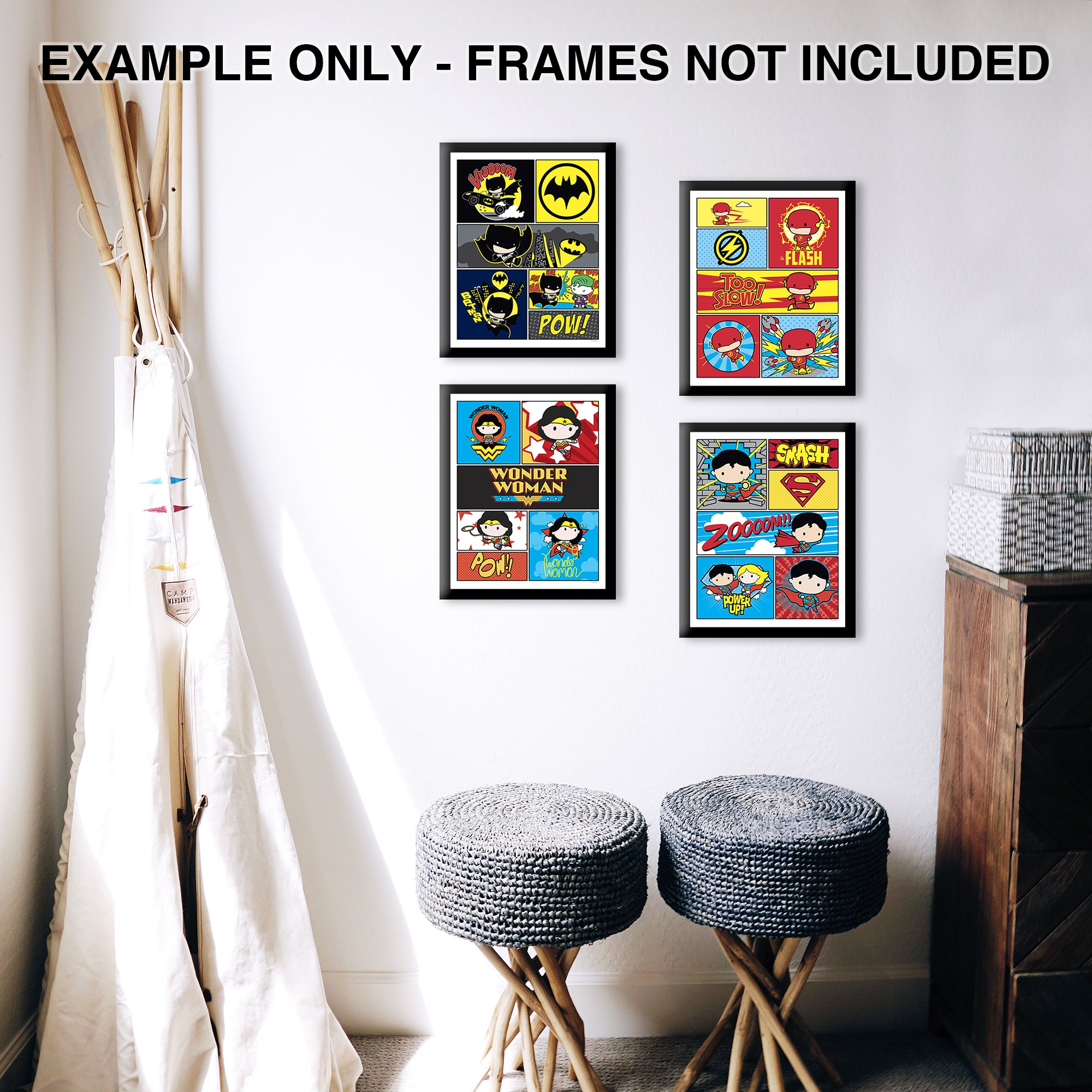 DC Comics (Justice League - Cartoon Comic Page) TrendyPrint™ Set   TP08100132