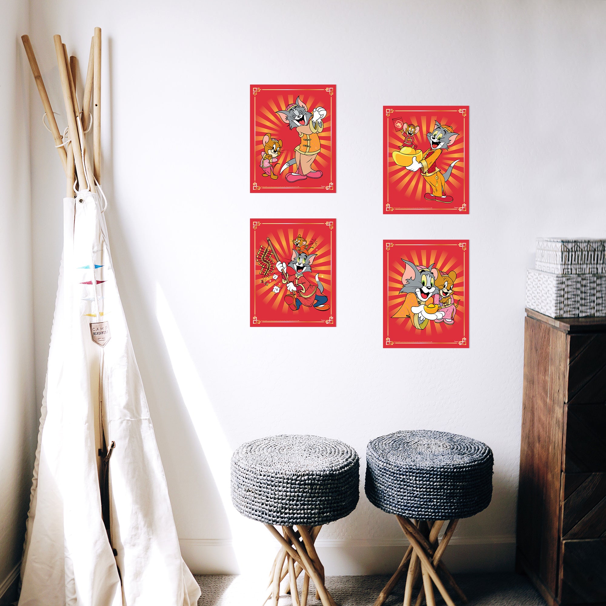Tom and Jerry (Chinese New Year) TrendyPrint™ Wall Art Set TP08100184