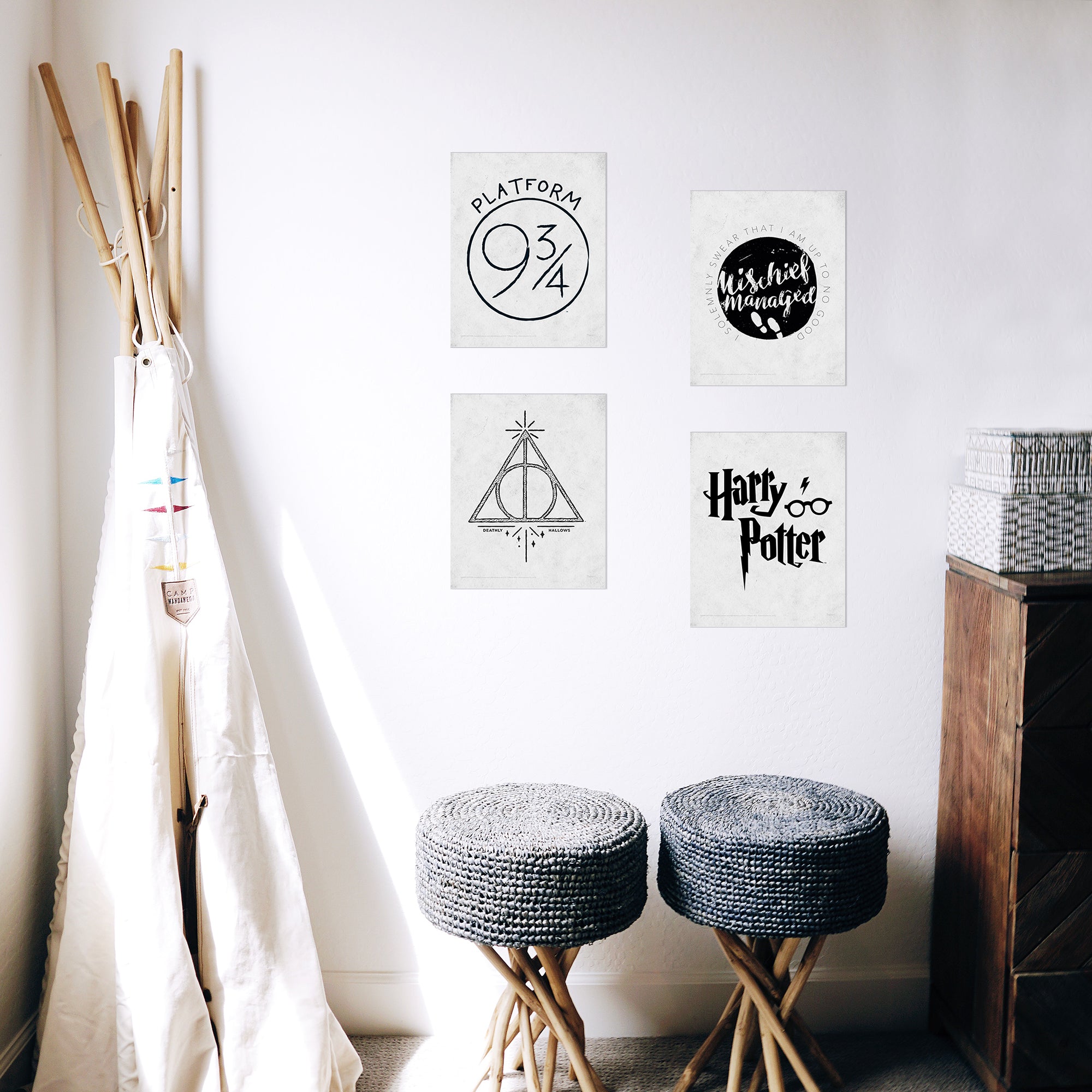 Harry Potter (Minimalistic Symbols) TrendyPrint™ Wall Art Set TP08100238