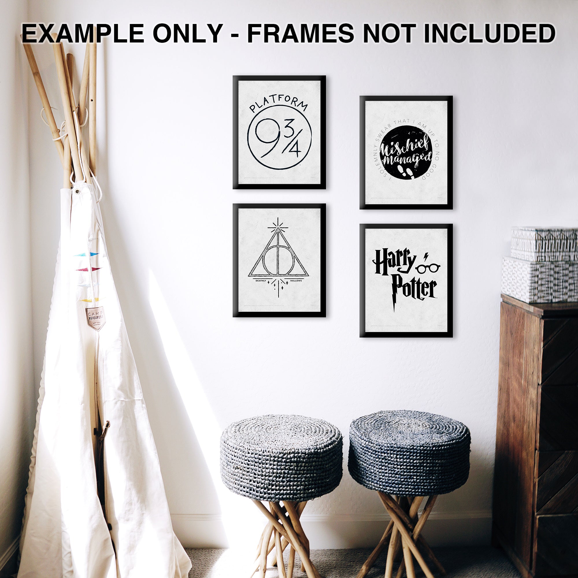 Harry Potter (Minimalistic Symbols) TrendyPrint™ Wall Art Set TP08100238