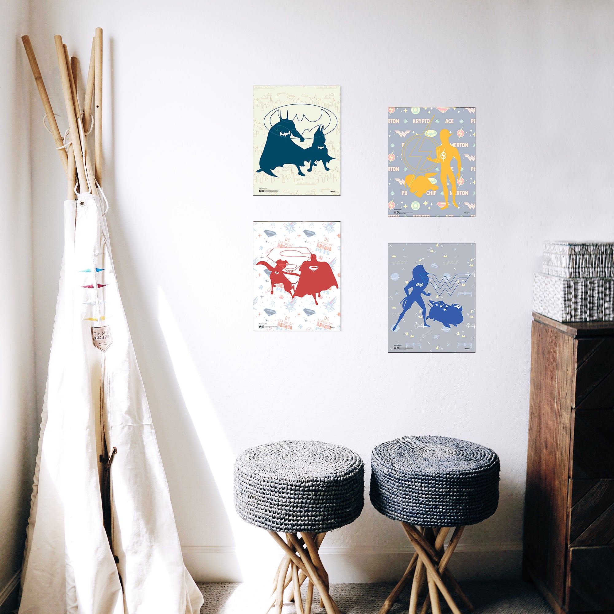 DC League of Super-Pets (Silhouettes) TrendyPrint™ Wall Art Set  TP08100267