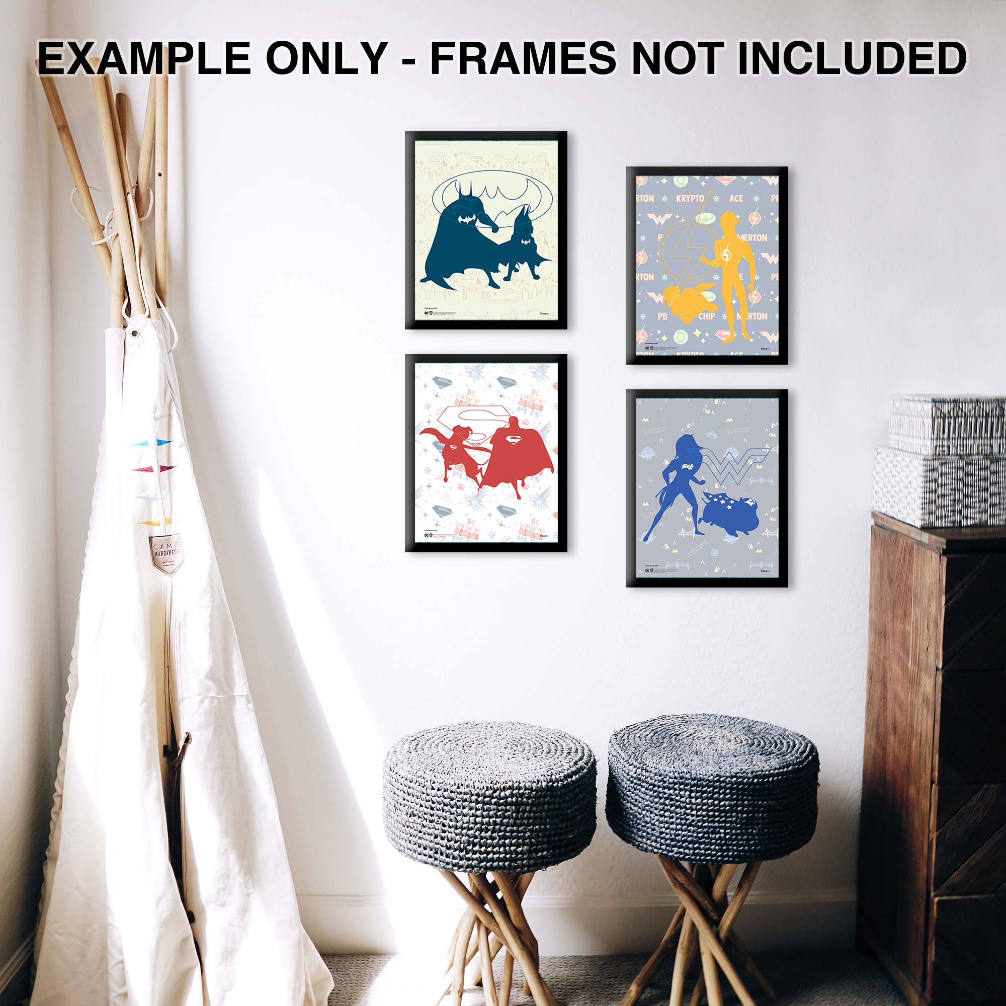 DC League of Super-Pets (Silhouettes) TrendyPrint™ Wall Art Set  TP08100267