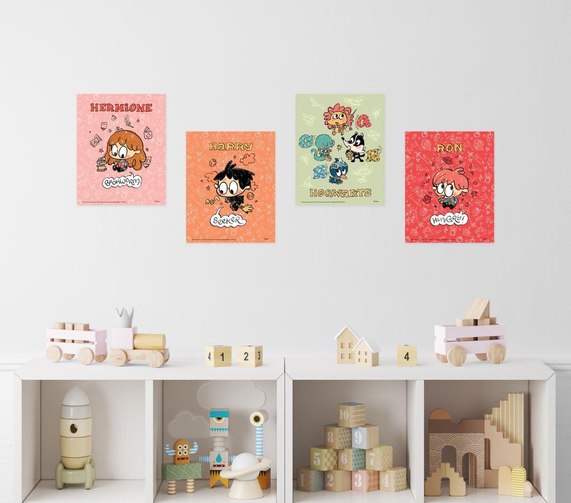 Harry Potter (Hogwarts Houses & Characters) TrendyPrint™ Wall Art Set TP08100375