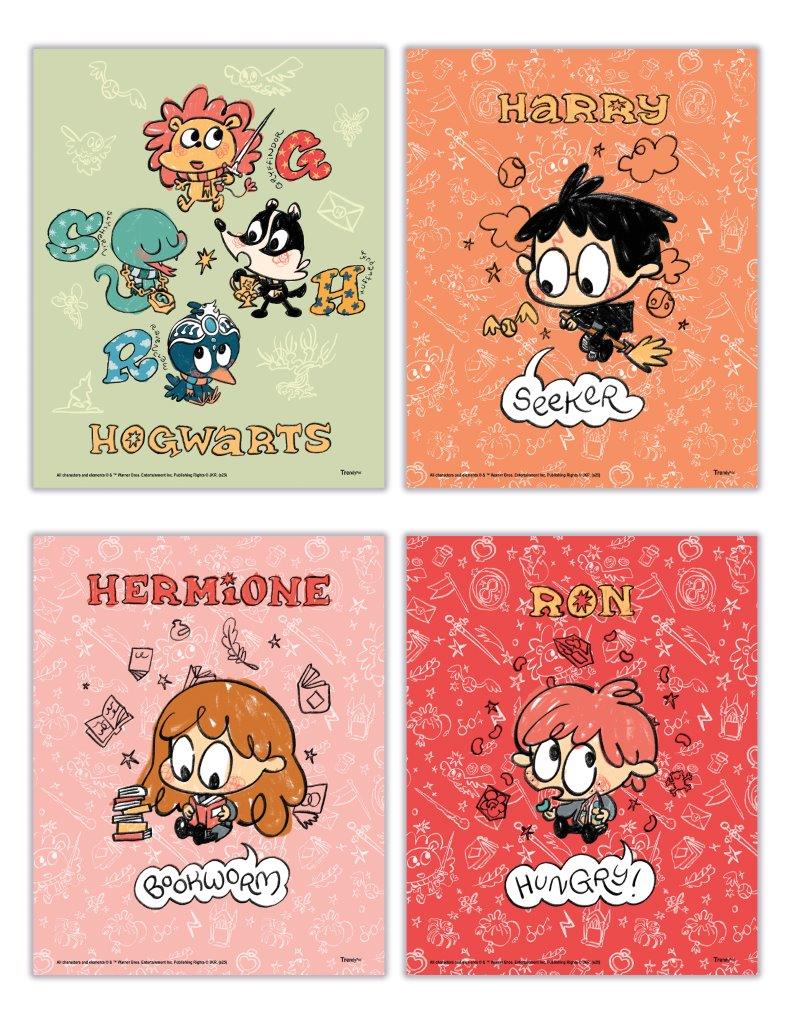 Harry Potter (Hogwarts Houses & Characters) TrendyPrint™ Wall Art Set TP08100375