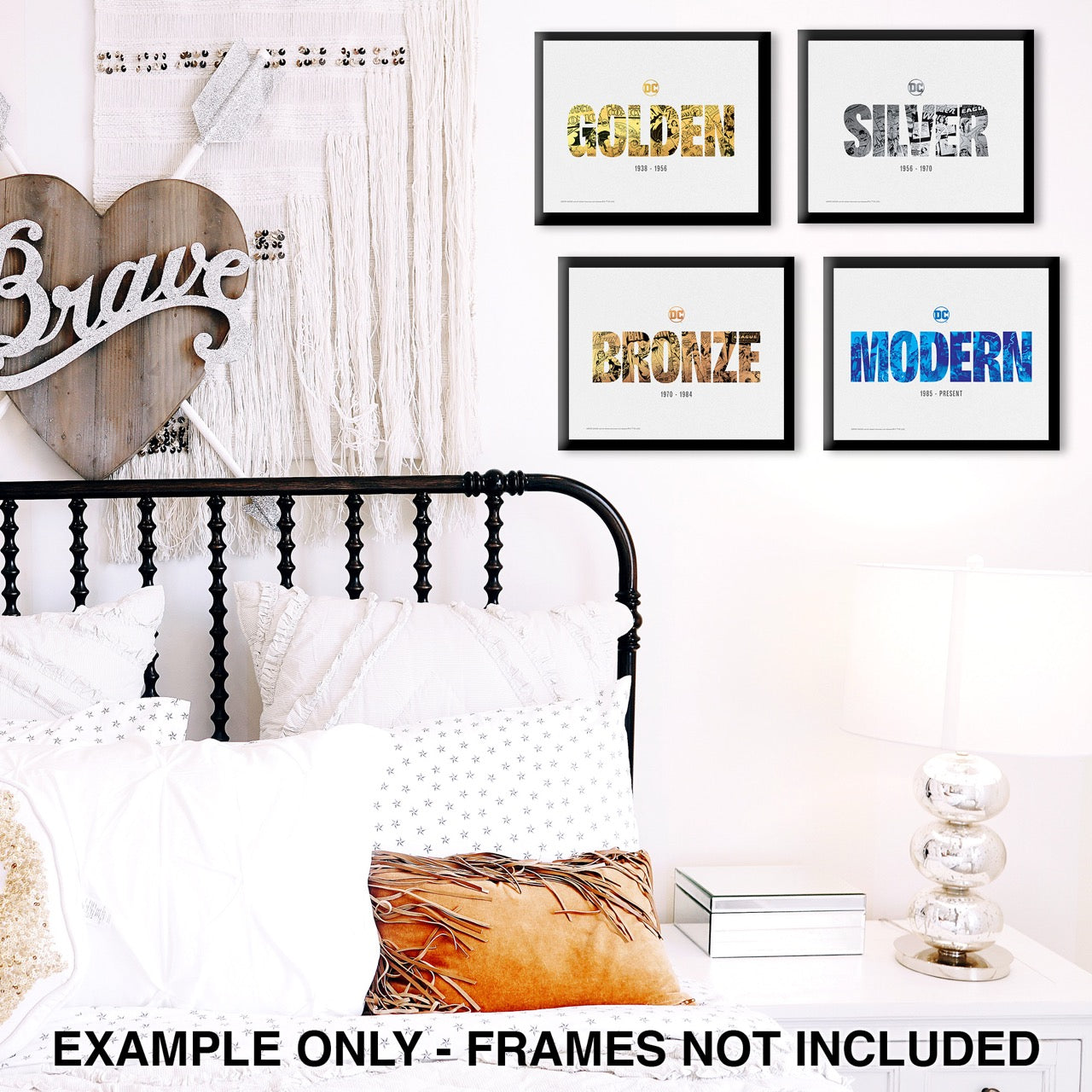 Justice League (Comic Eras) TrendyPrint Wall Art Set of Four TP08100406