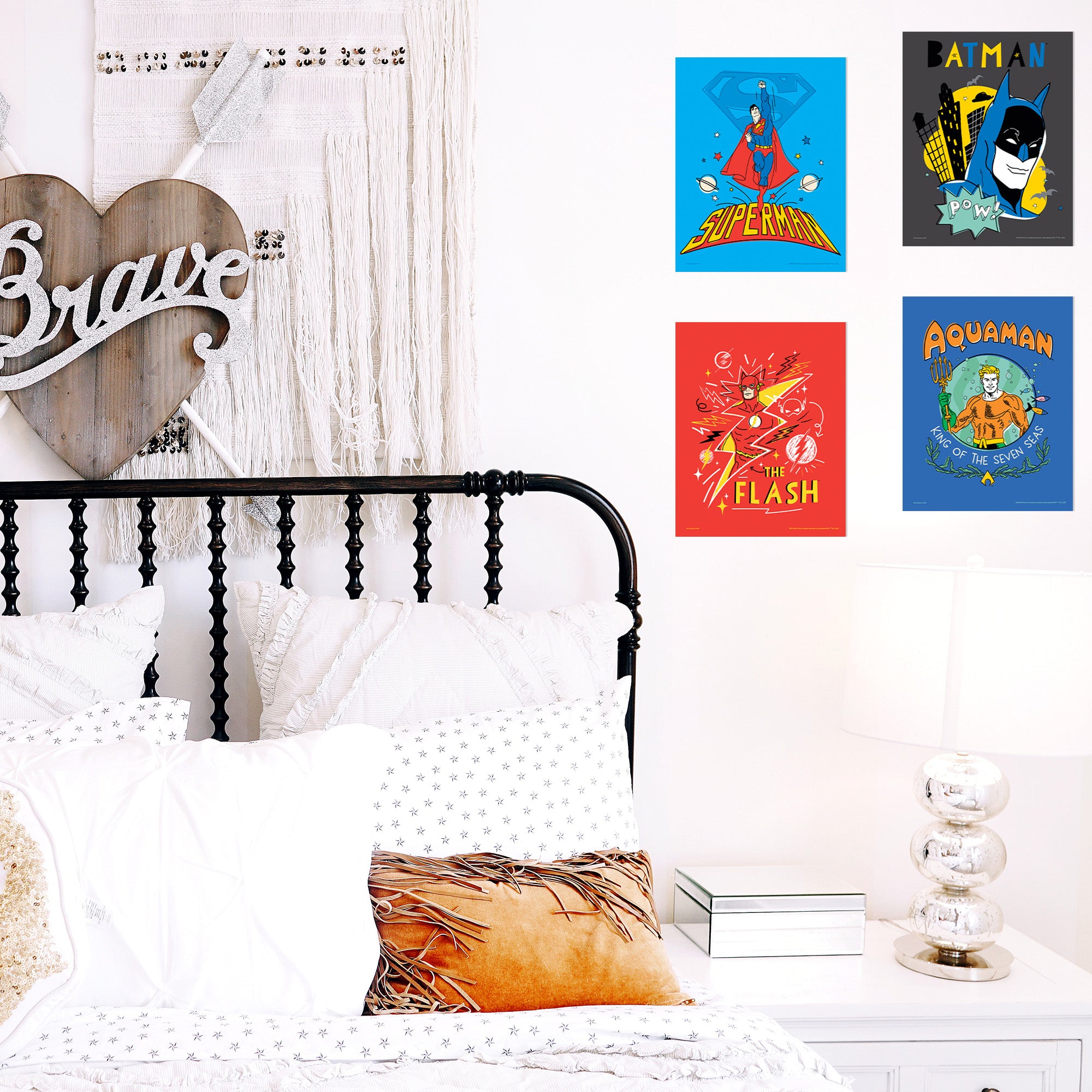 DC Comics (Justice League Men - Super Doodle) TrendyPrint™ Wall Art Set  TP08100457