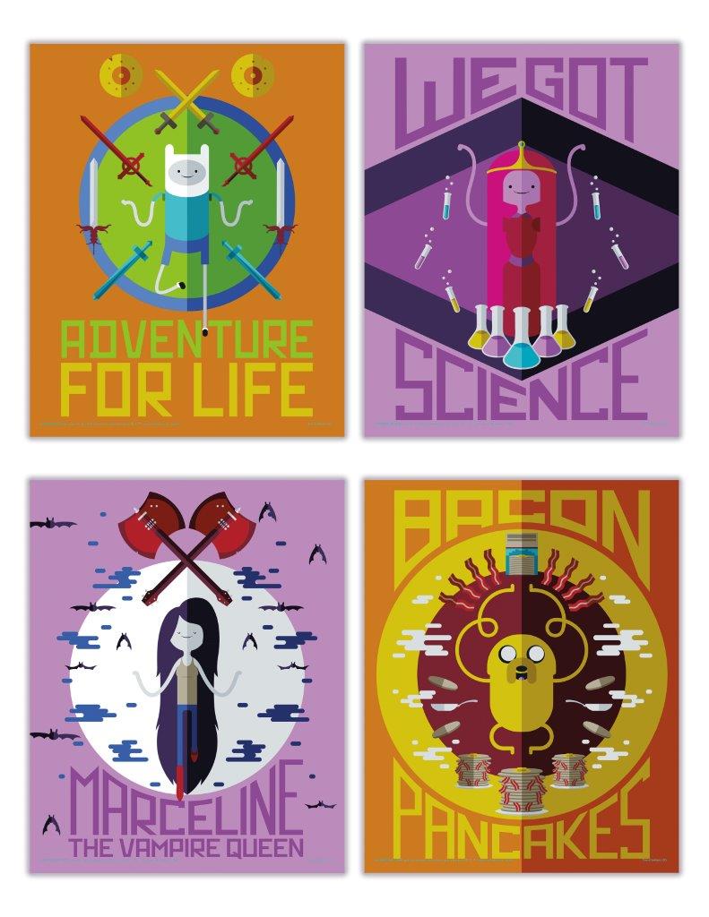 Adventure Time (Finn, Jake, Marceline & Princess Bubblegum) TrendyPrint™ Wall Art Set TP08100544