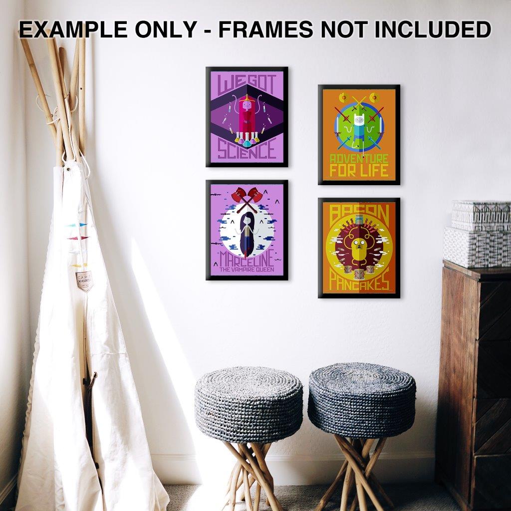 Adventure Time (Finn, Jake, Marceline & Princess Bubblegum) TrendyPrint™ Wall Art Set TP08100544
