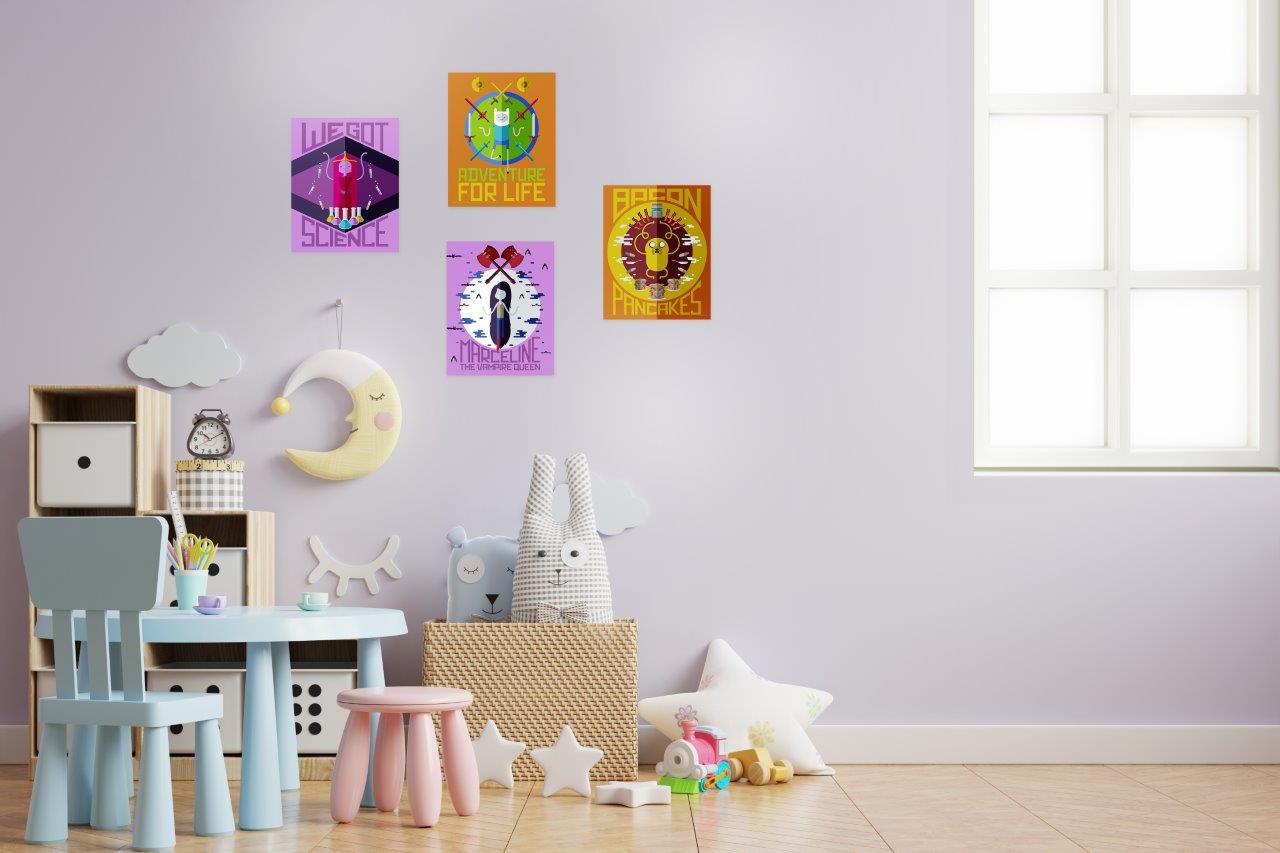 Adventure Time (Finn, Jake, Marceline & Princess Bubblegum) TrendyPrint™ Wall Art Set TP08100544