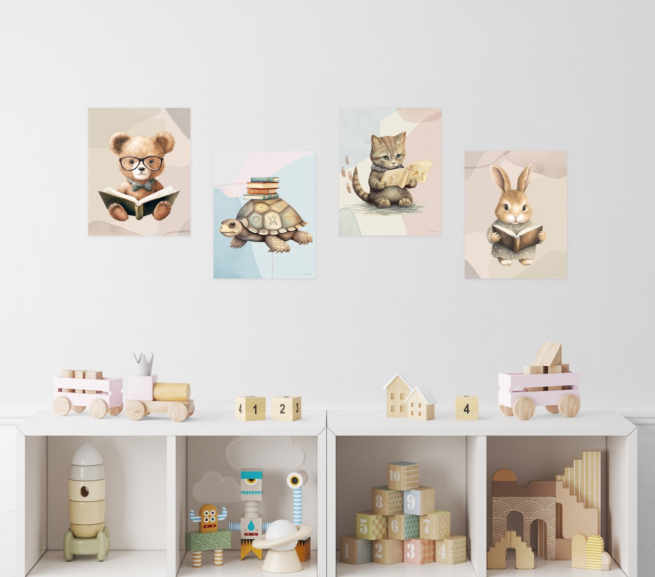 Trend Setters Original (Reading Animals) TrendyPrint™ Wall Art Set TP08100595