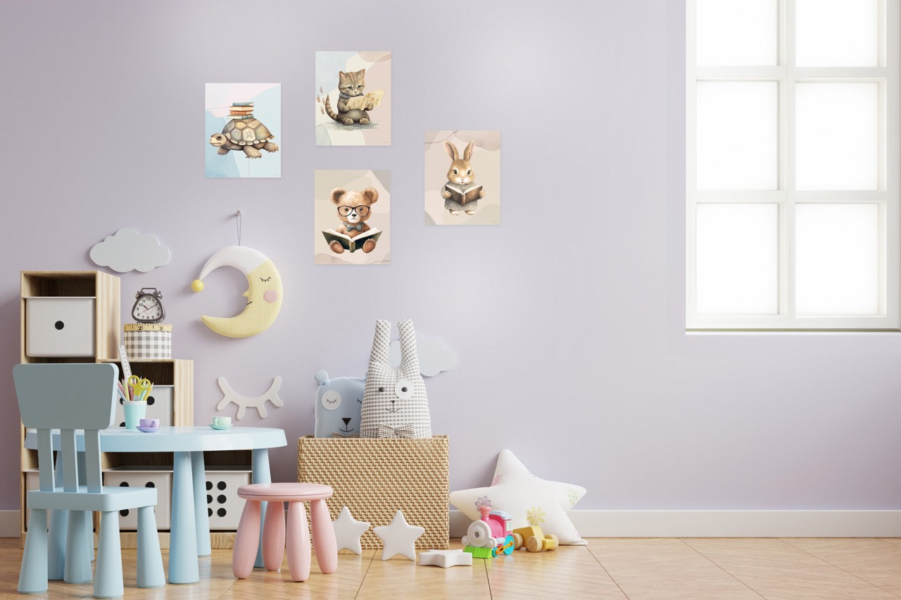 Trend Setters Original (Reading Animals) TrendyPrint™ Wall Art Set TP08100595