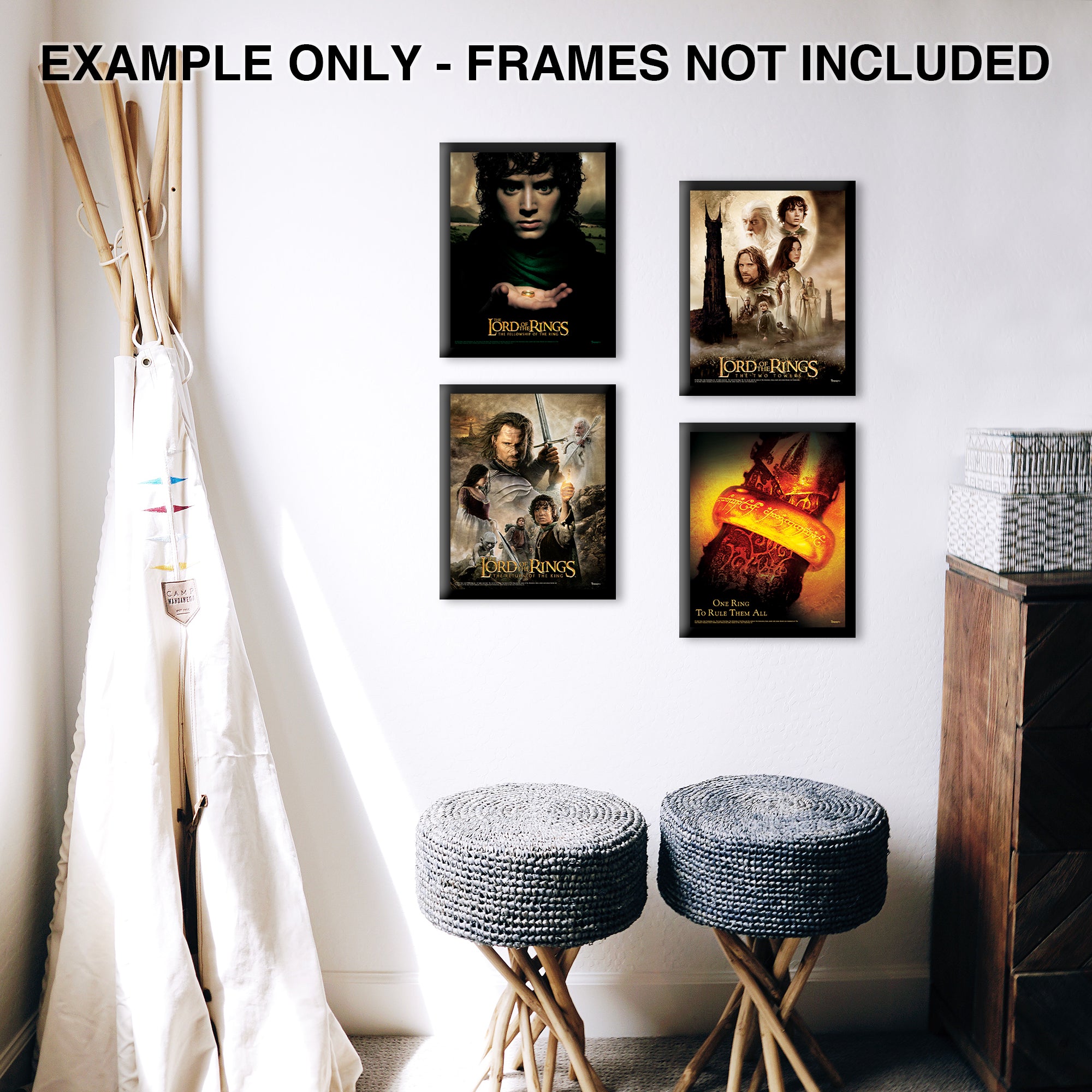 The Lord of The Rings Trilogy (One Ring) TrendyPrint™ Wall Art Set TP08100627