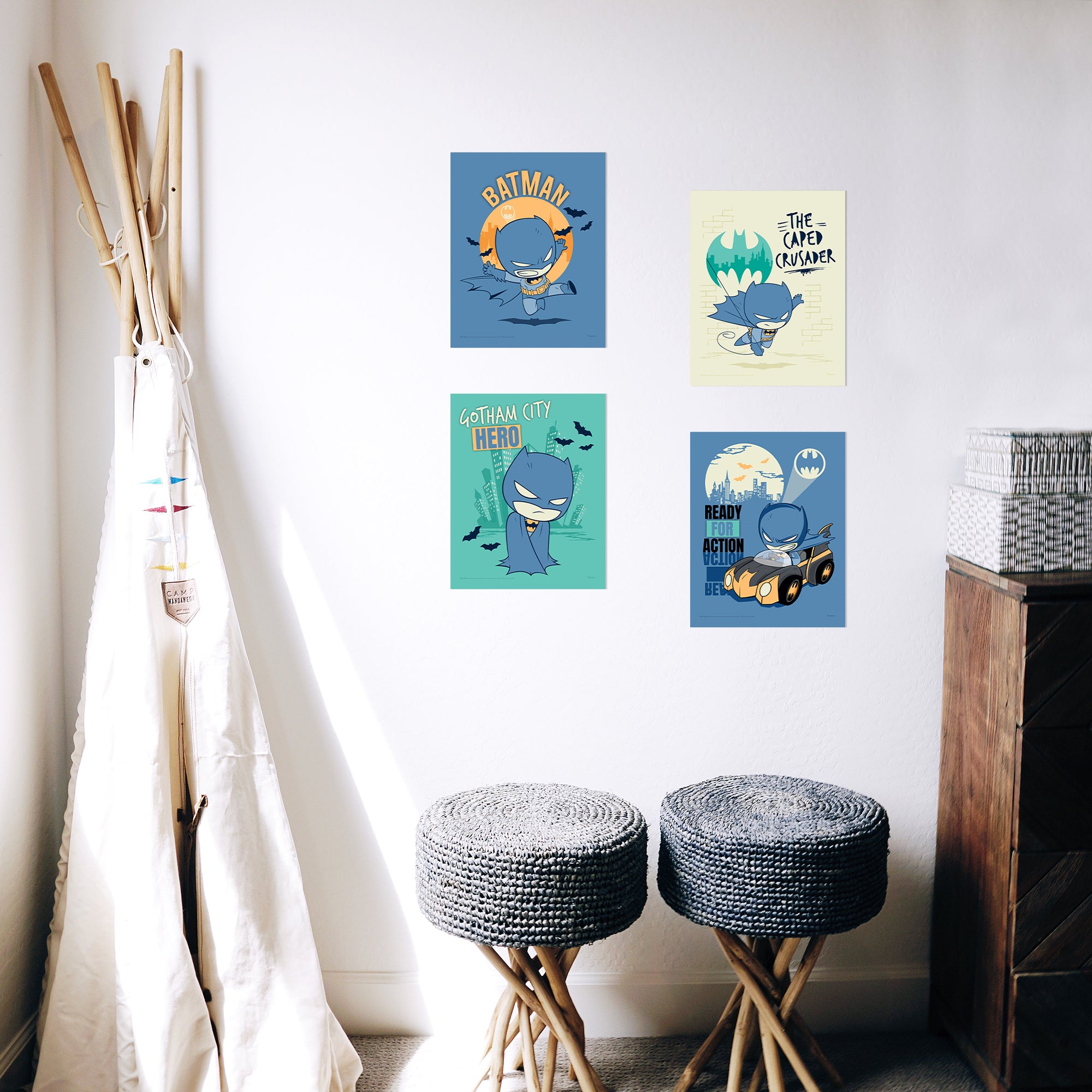 DC Comics (Batman - Chibi) TrendyPrint™ Wall Art Set TP08100694