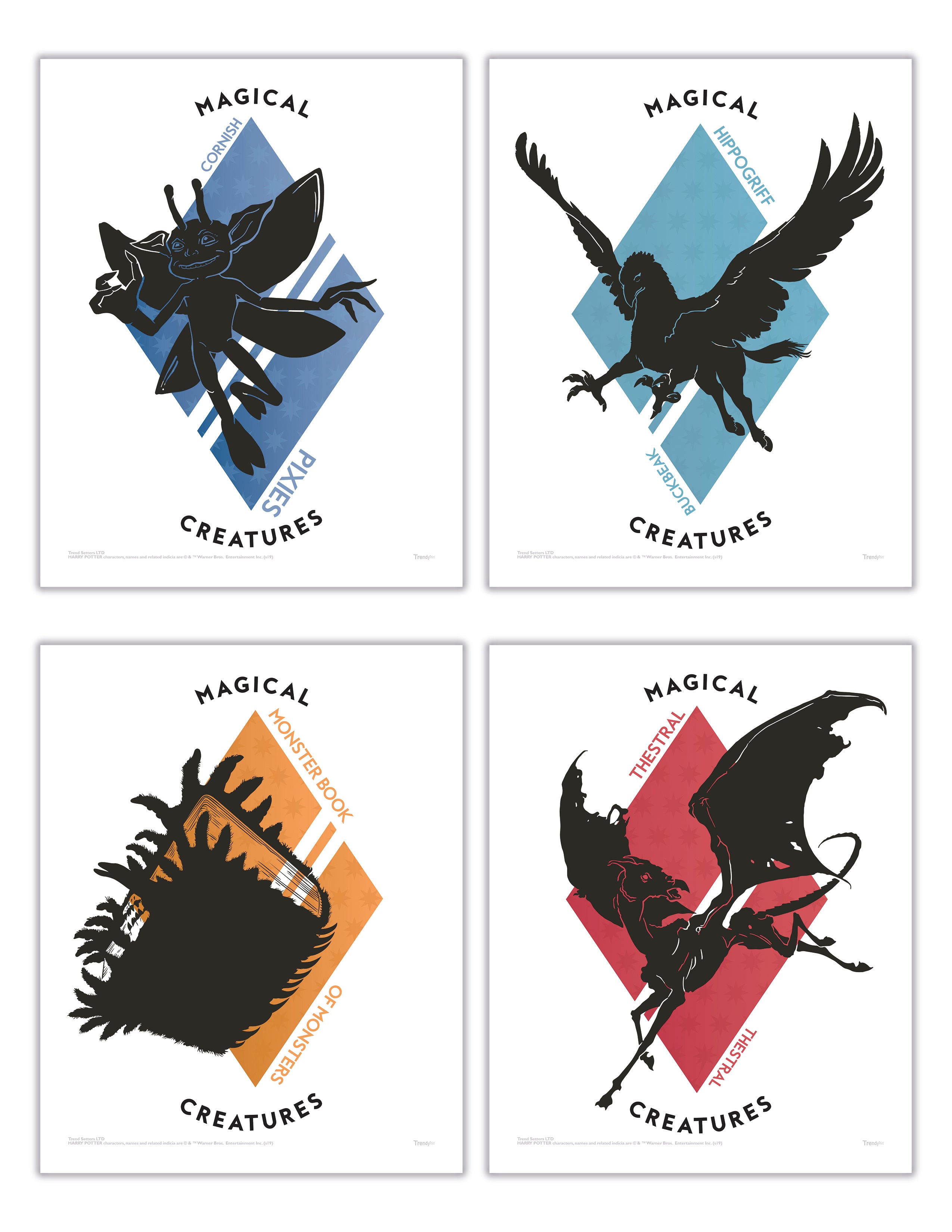 Harry Potter (Magical Creatures) TrendyPrint™ Wall Art Set TP08100696