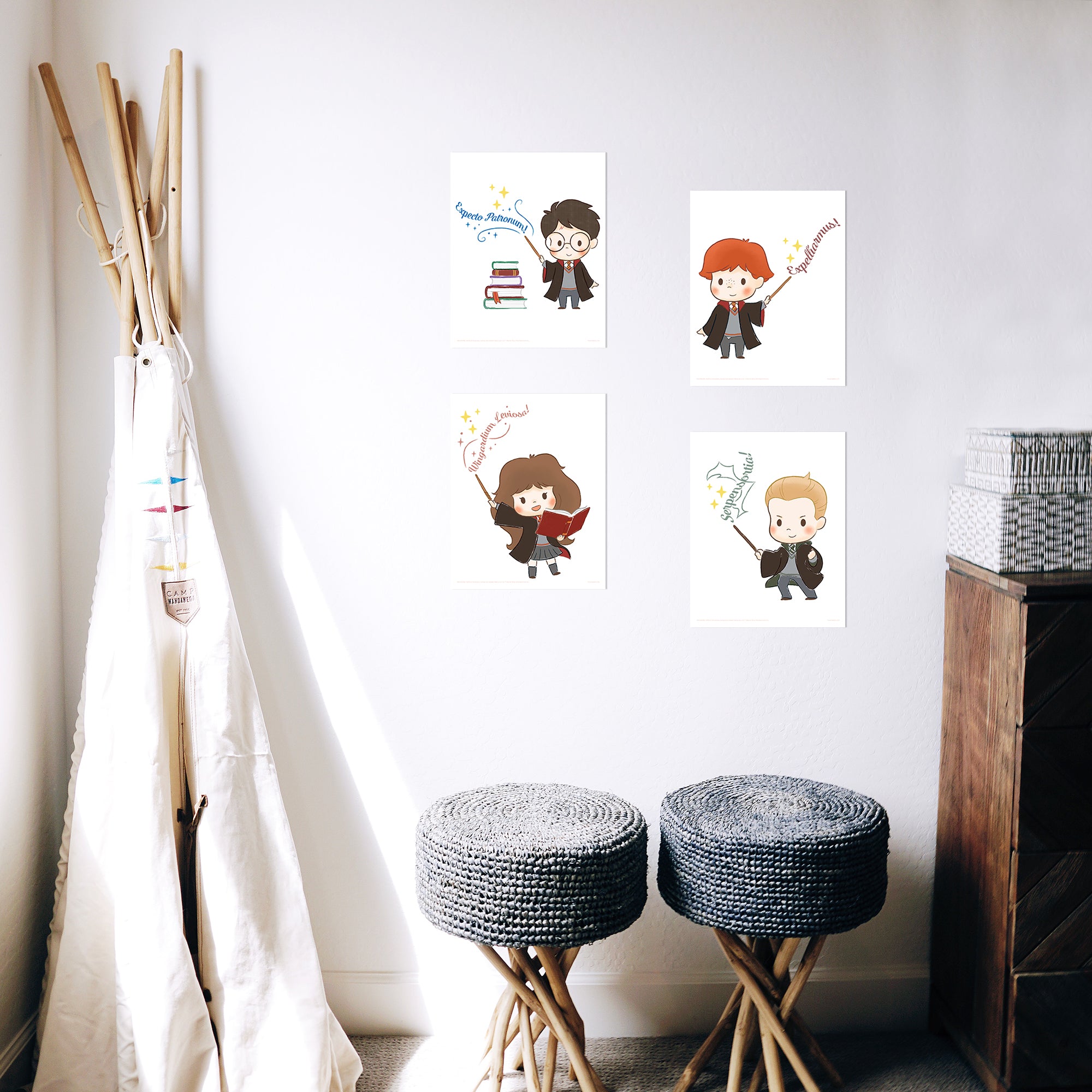 Harry Potter (Tiny Magic - Spells) TrendyPrint Wall Art Set of Four TP08100732