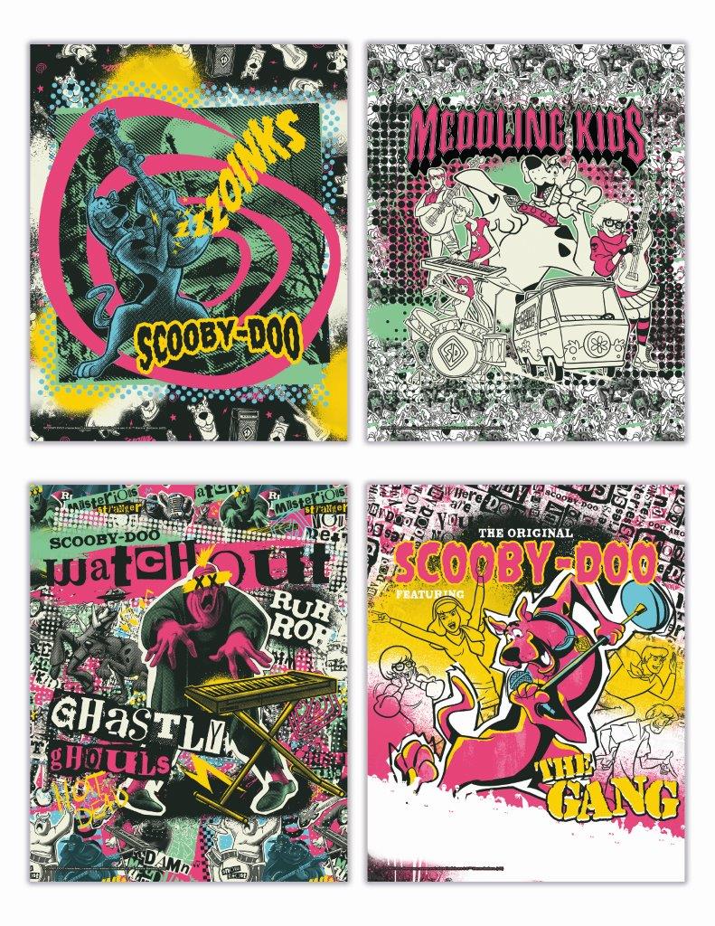 Scooby-Doo (Pesky Punks) TrendyPrint Wall Art Set of Four TP08100801