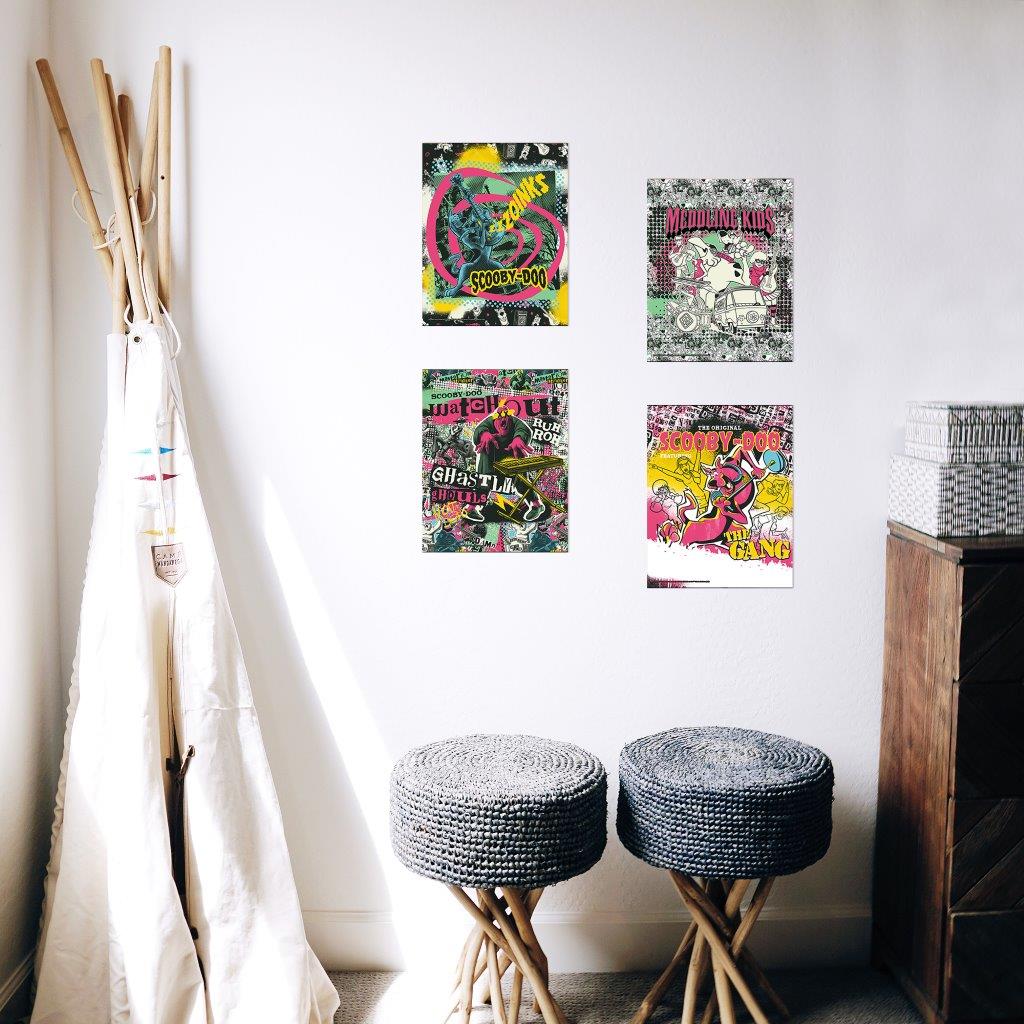 Scooby-Doo (Pesky Punks) TrendyPrint Wall Art Set of Four TP08100801