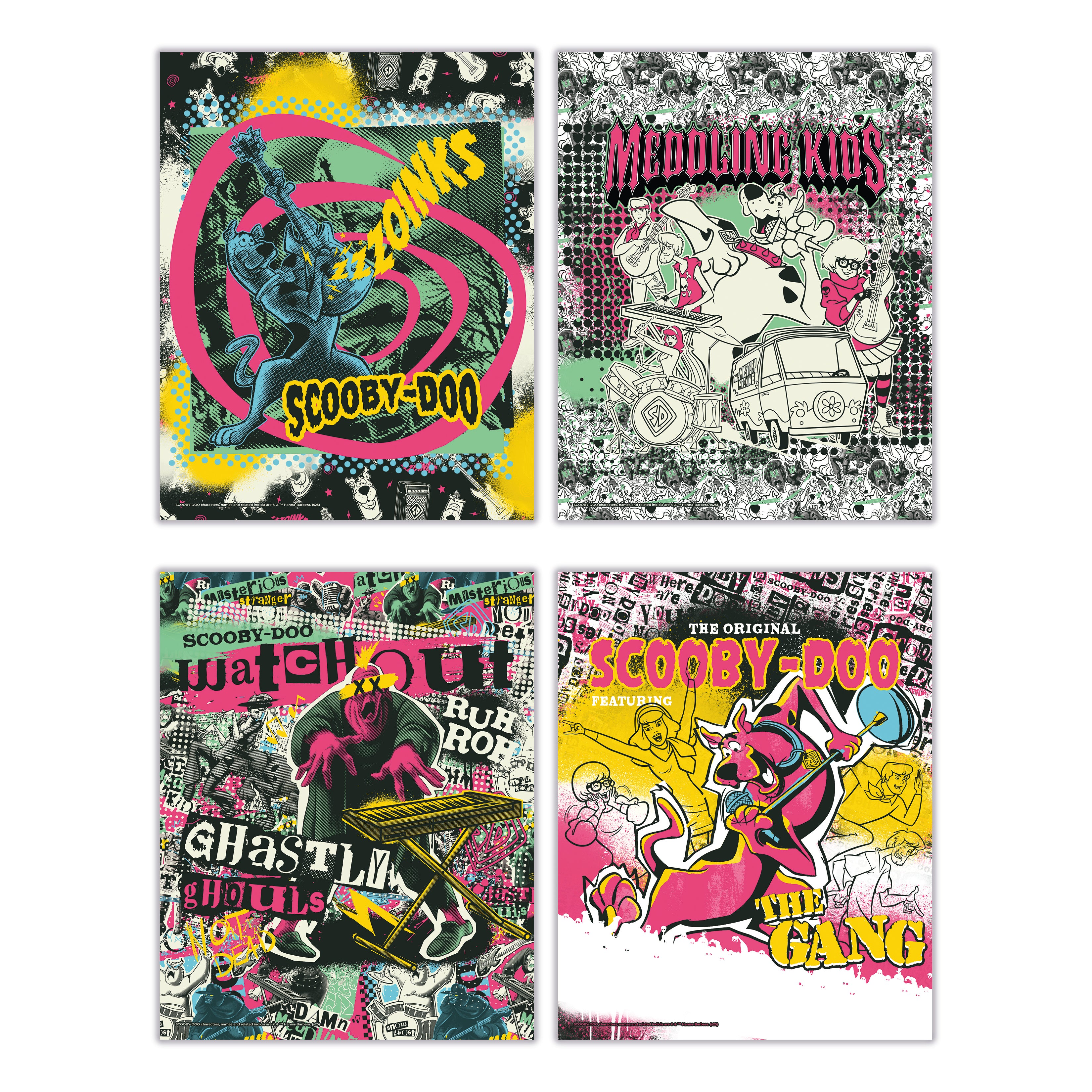 Scooby-Doo (Pesky Punks) TrendyPrint Wall Art Set of Four TP08100801