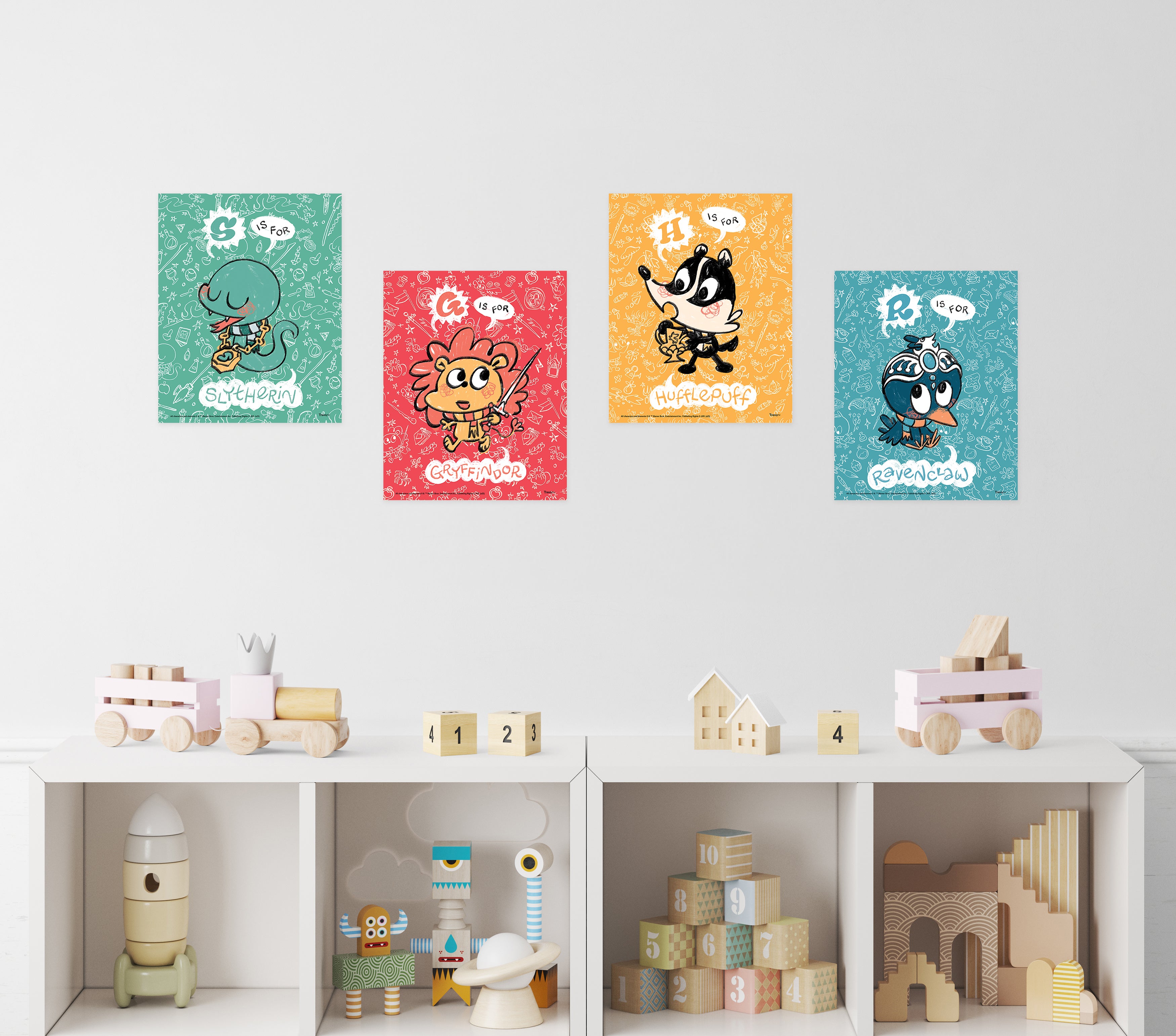 Harry Potter (Hogwarts Alphabet) TrendyPrint™ Wall Art Set TP08100807