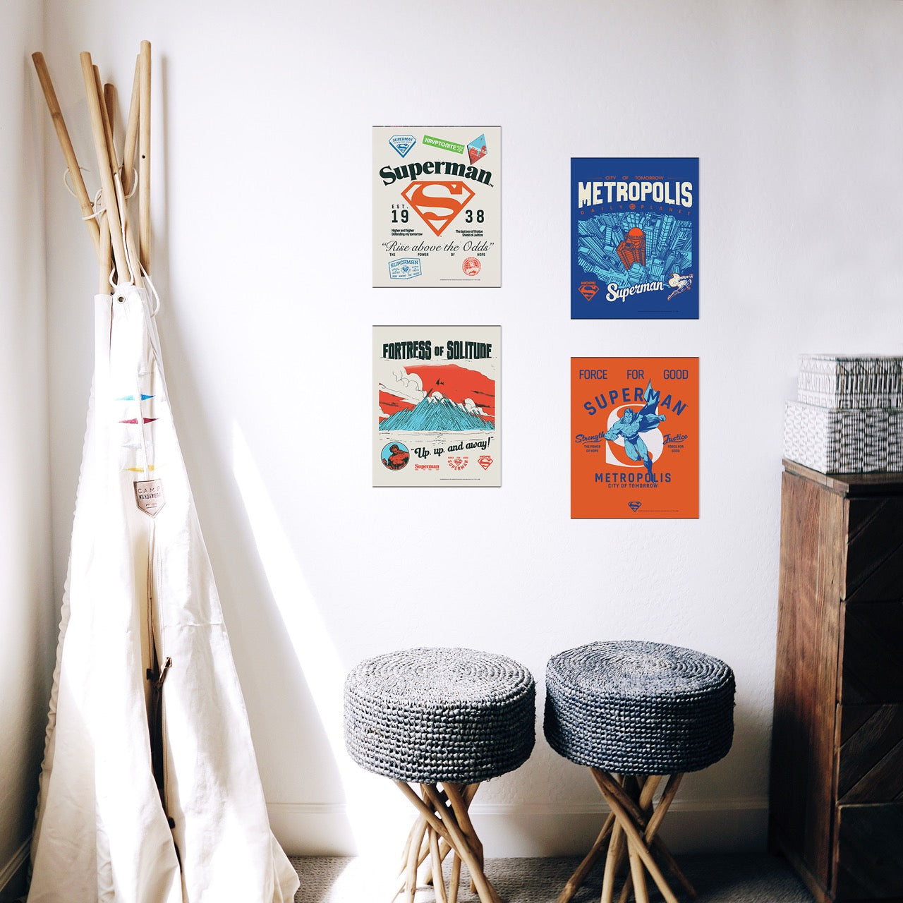 Superman (Travel Guide) TrendyPrint™ Wall Art Set TP08100849