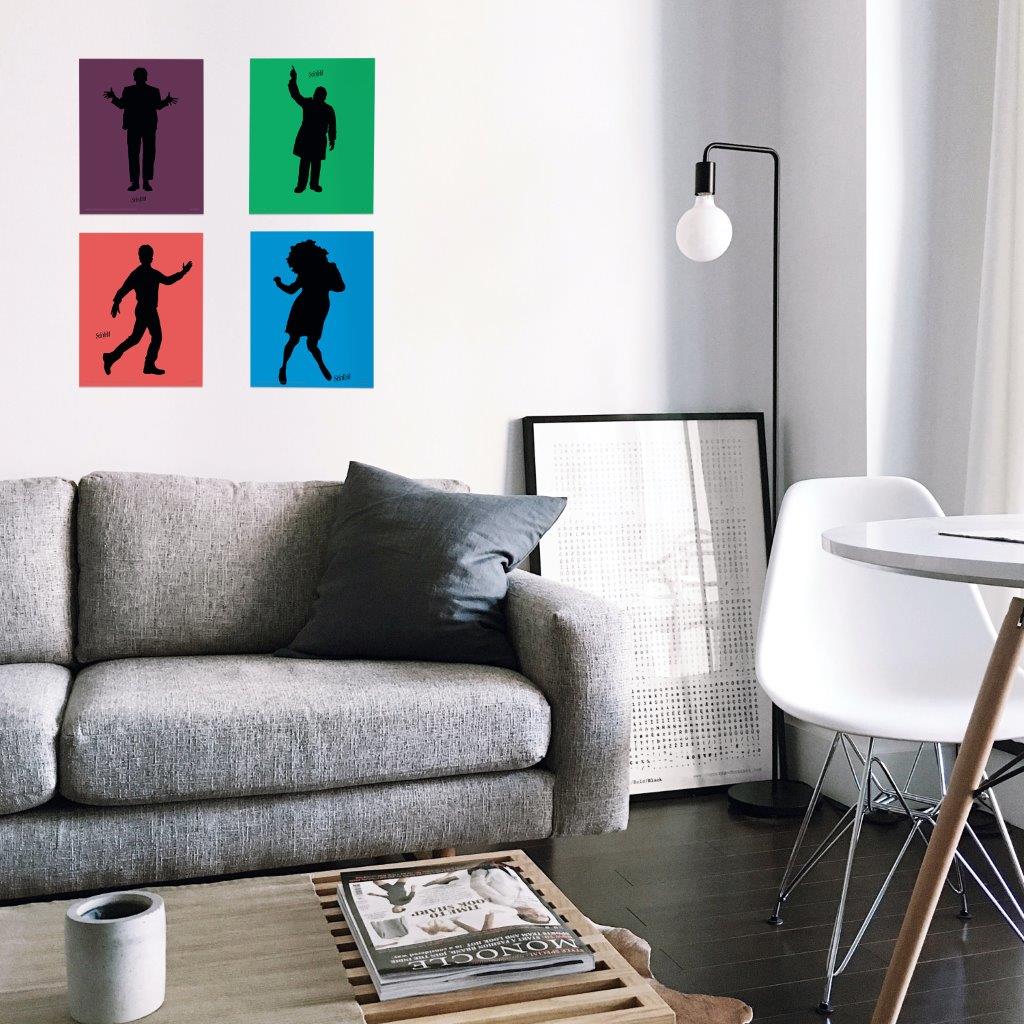 Seinfeld (Silhouette Quartet) TrendyPrint™ Wall Art Set TP08100854