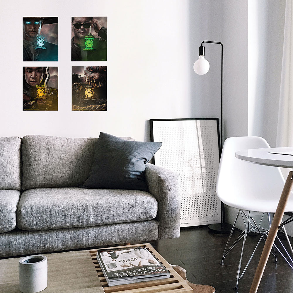 Mortal Kombat 2 (Raiden, Johnny Cage, Shang Tsung, and Baraka) TrendyPrint™ Wall Art Set TP08100918
