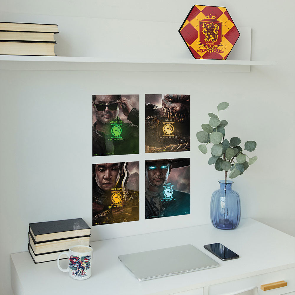 Mortal Kombat 2 (Raiden, Johnny Cage, Shang Tsung, and Baraka) TrendyPrint™ Wall Art Set TP08100918