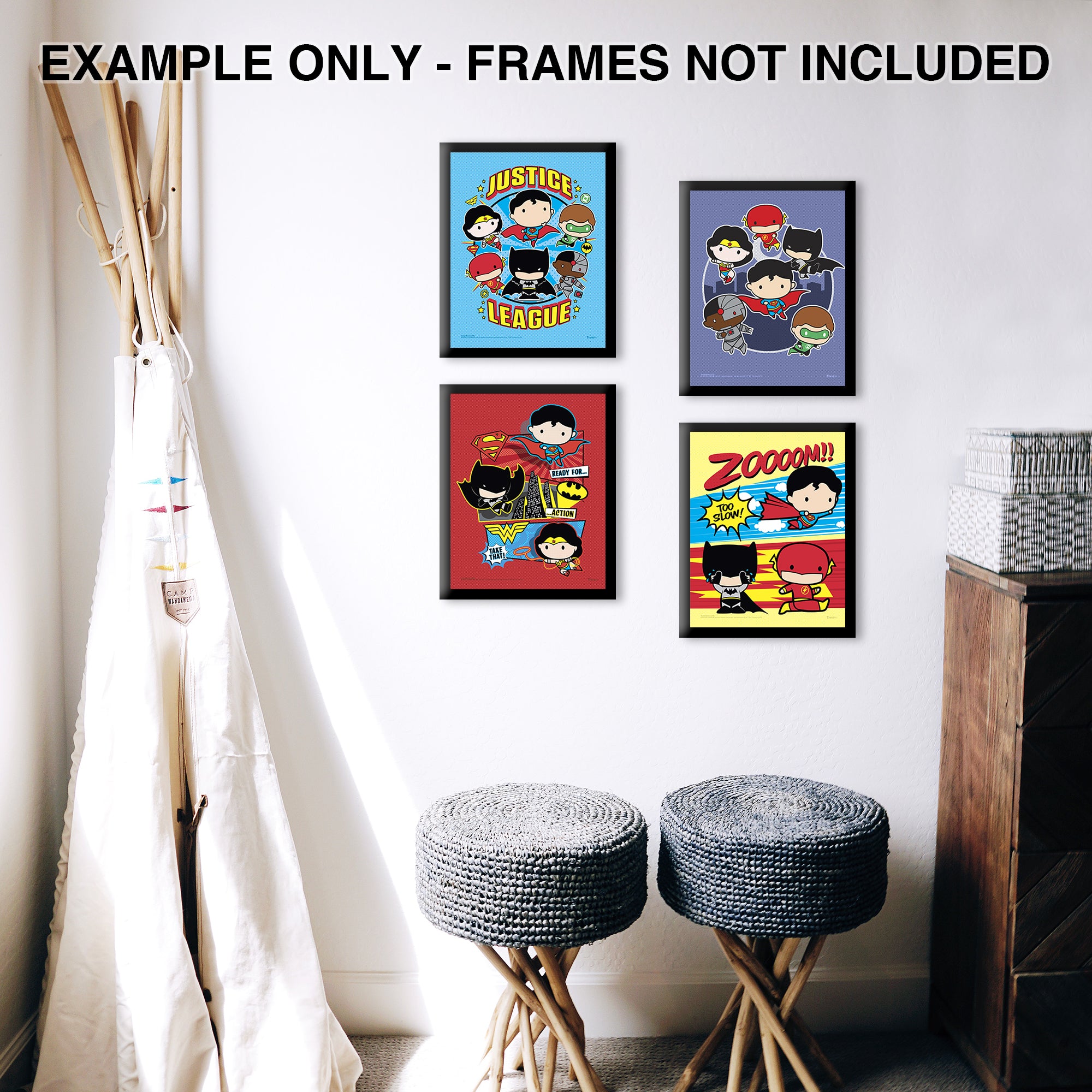 DC Comics (Justice League - Chibi) TrendyPrint™ Wall Art Set TP08100993