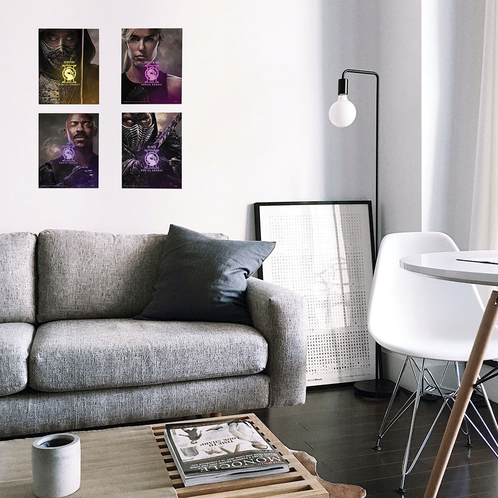 Mortal Kombat 2 (Sonya Blade, Scorpion, Bi-Han, and Jax) TrendyPrint™ Wall Art Set TP08100998