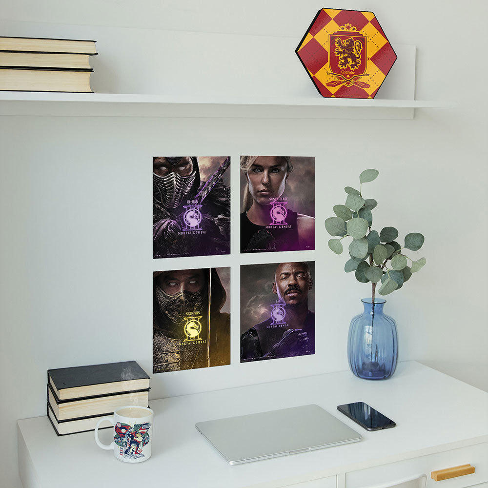 Mortal Kombat 2 (Sonya Blade, Scorpion, Bi-Han, and Jax) TrendyPrint™ Wall Art Set TP08100998