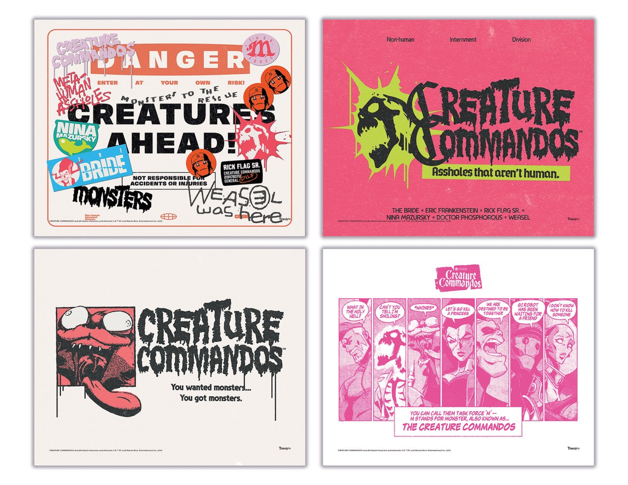Creature Commandos (At Your Own Risk) TrendyPrint™ Wall Art Set TP08100046