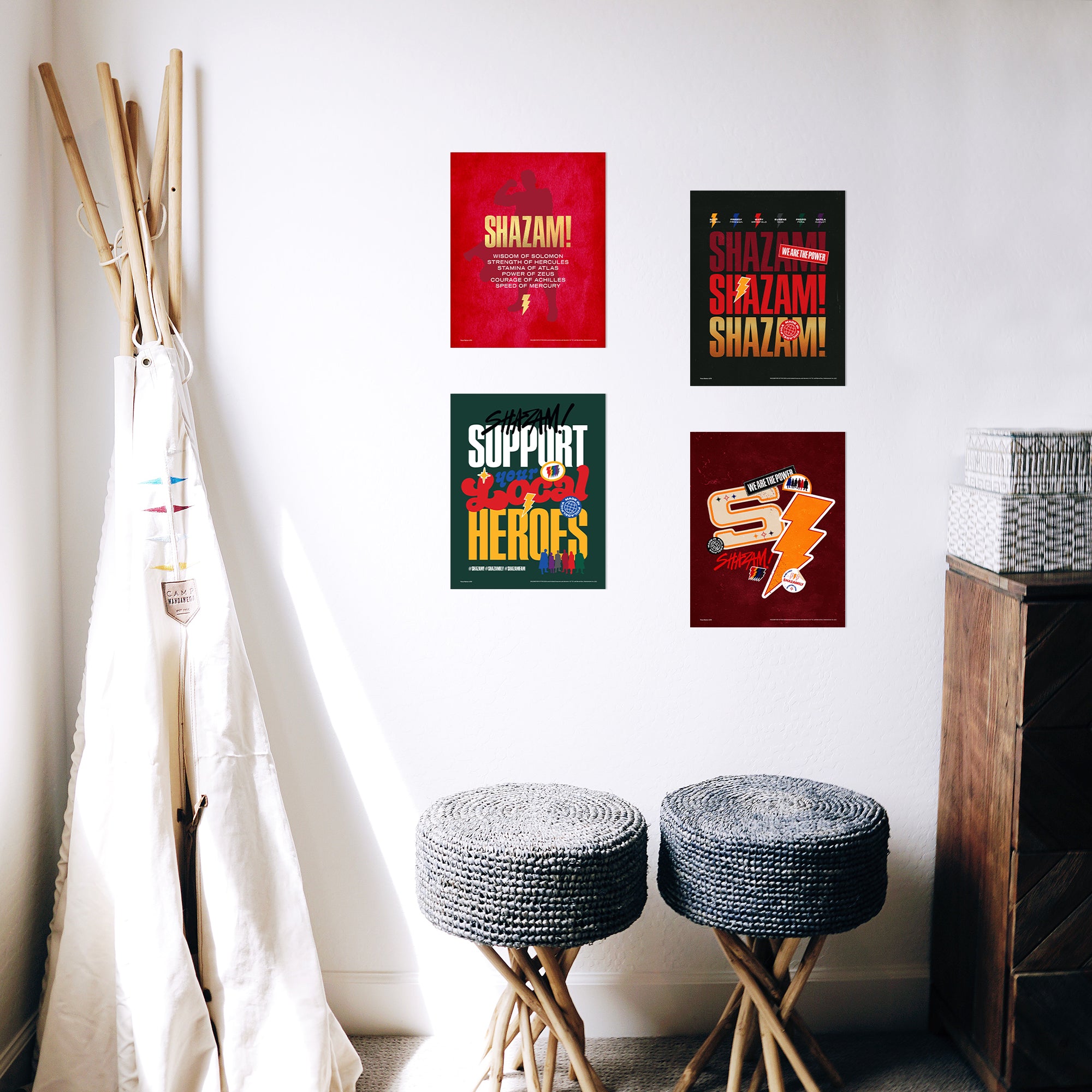 Shazam! Fury Of The Gods (Support Your Local Heros) TrendyPrint™ Wall Art Set  TP08100384