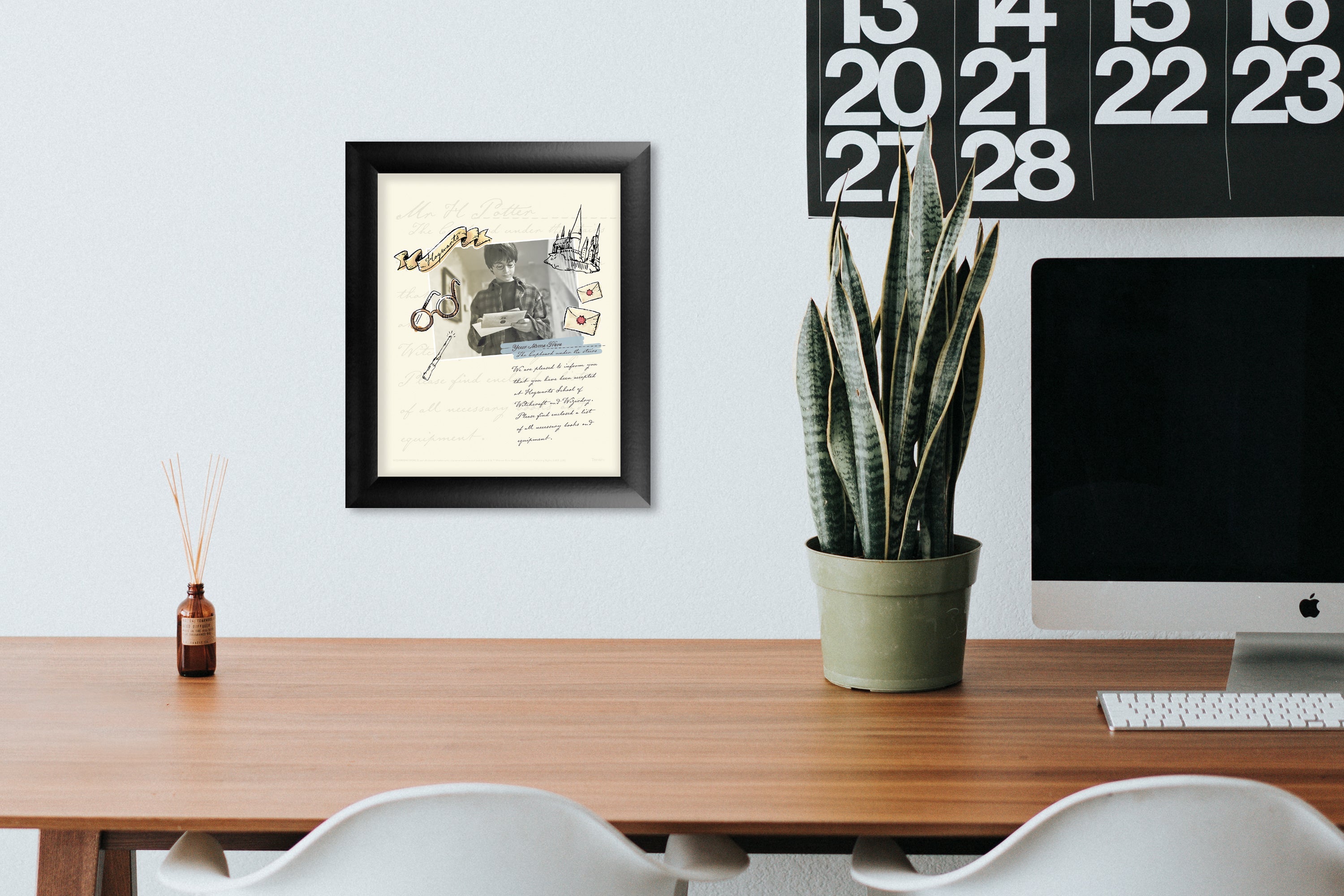 Harry Potter (Magical Acceptance Letter - Personalize with Name) Framed TrendyPrint Wall Art TPF08100109CLA