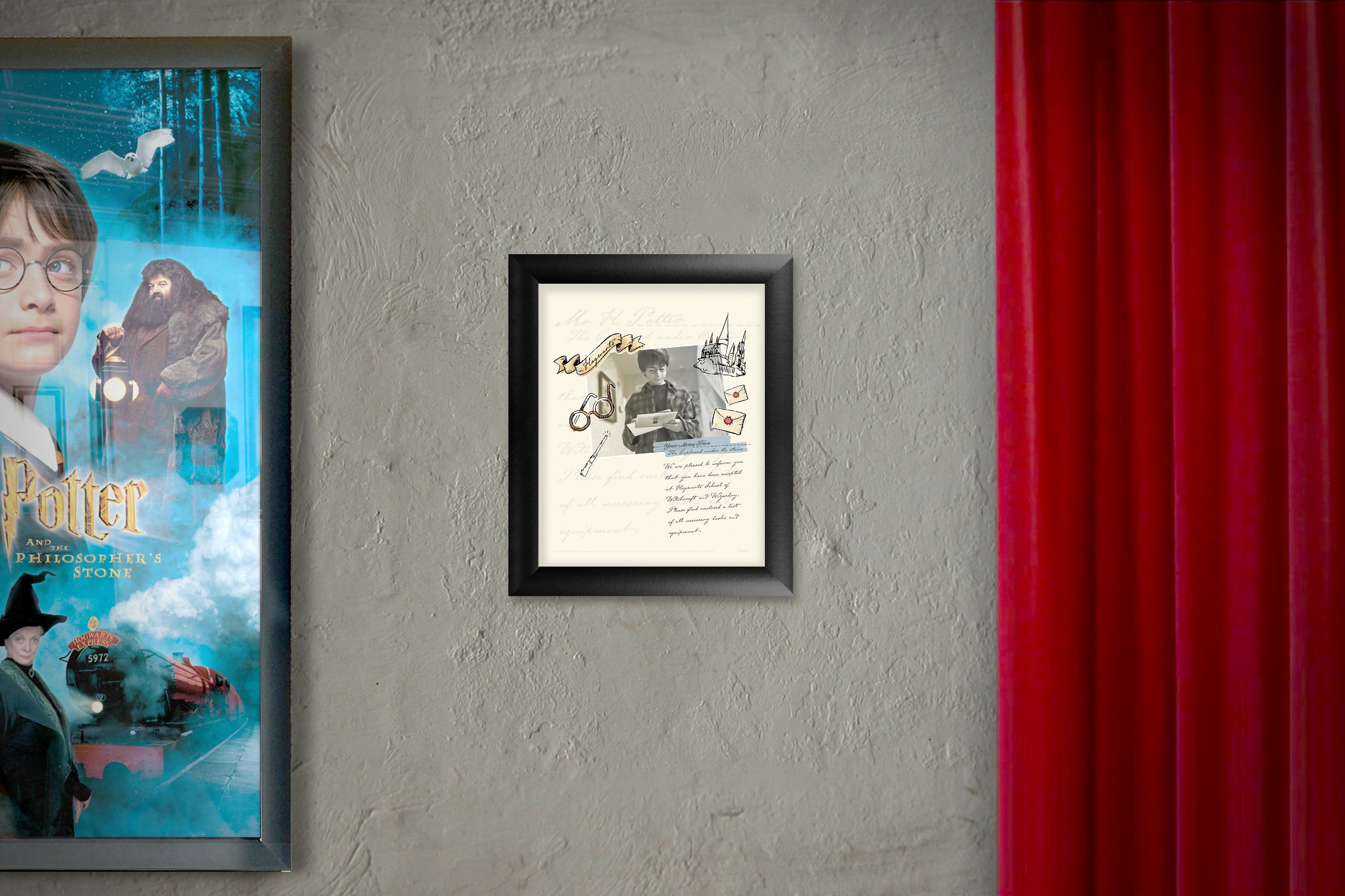 Harry Potter (Magical Acceptance Letter - Personalize with Name) Framed TrendyPrint Wall Art TPF08100109CLA