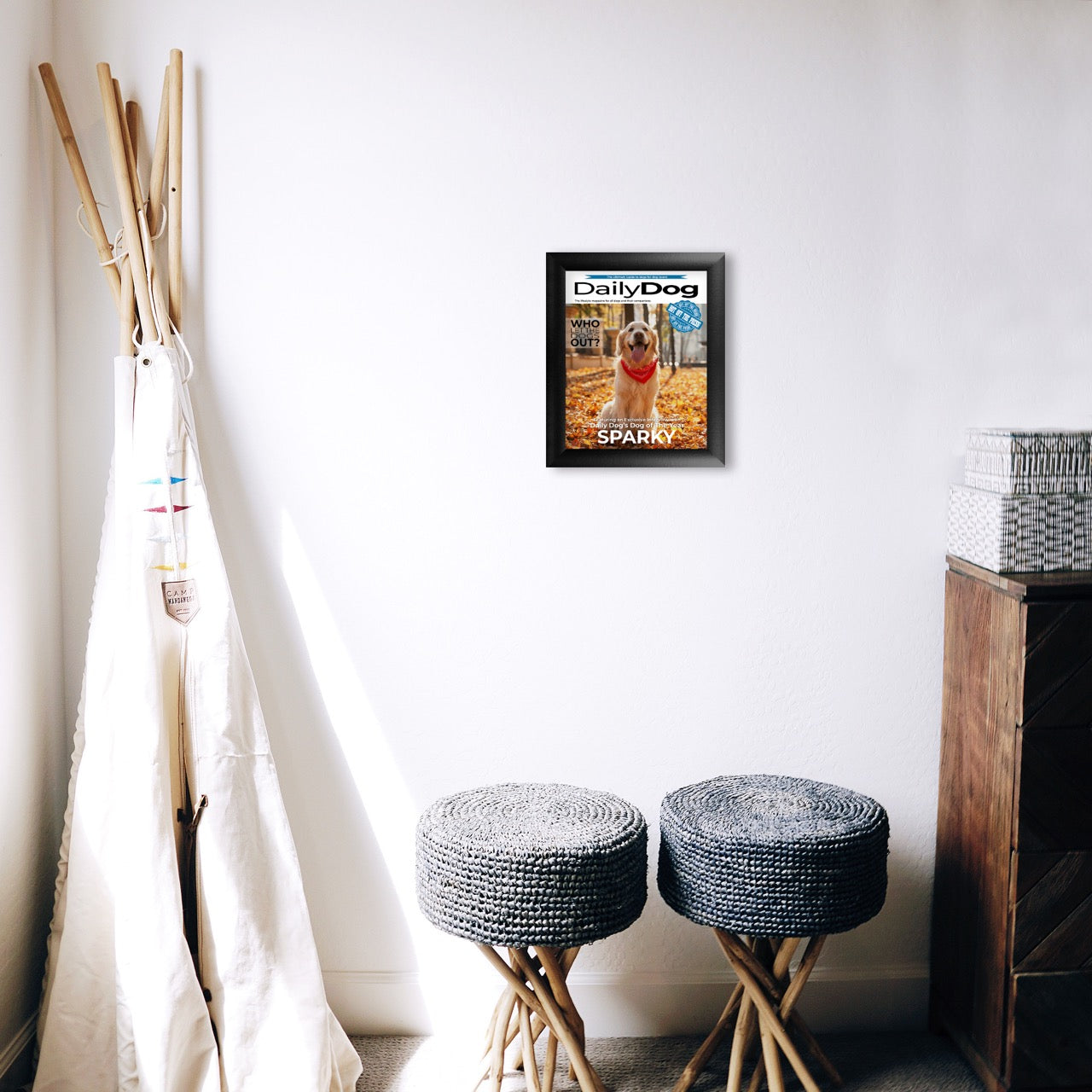 Trend Setters Original (Dog Magazine - Personalized) Framed TrendyPrint™ Wall Art TPFU08100008CLA