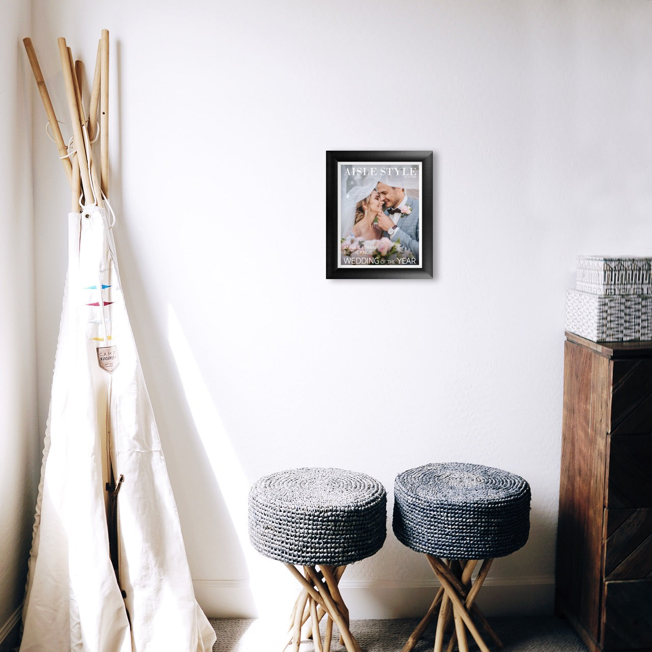 Trend Setters Original (Wedding Magazine Cover – Personalized) Framed TrendyPrint™ Wall Art TPFU08100540CLA