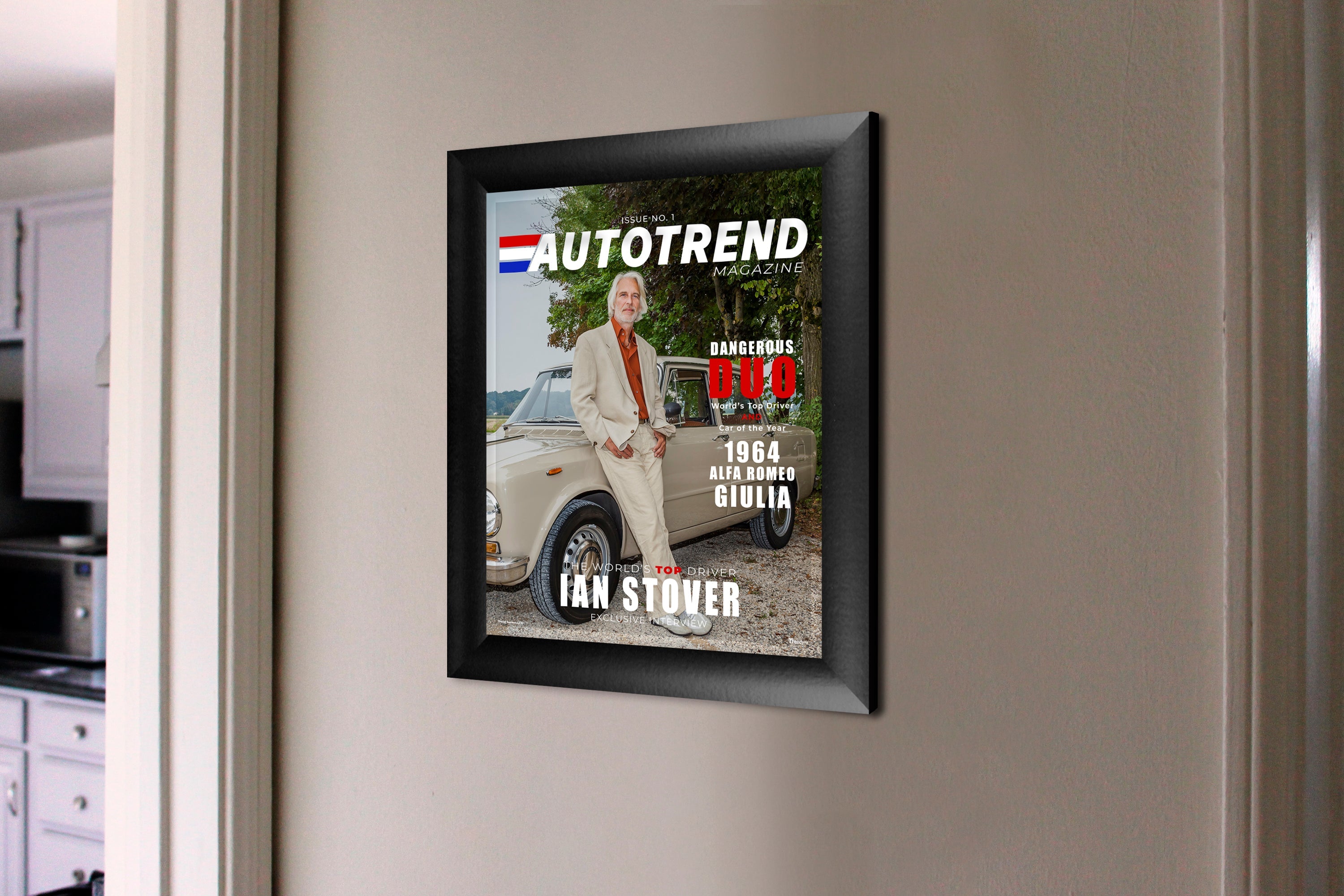 Sports Collection (Automobile Magazine Cover - Personalized) Framed TrendyPrint™ Wall Art TPFU08100838CLA