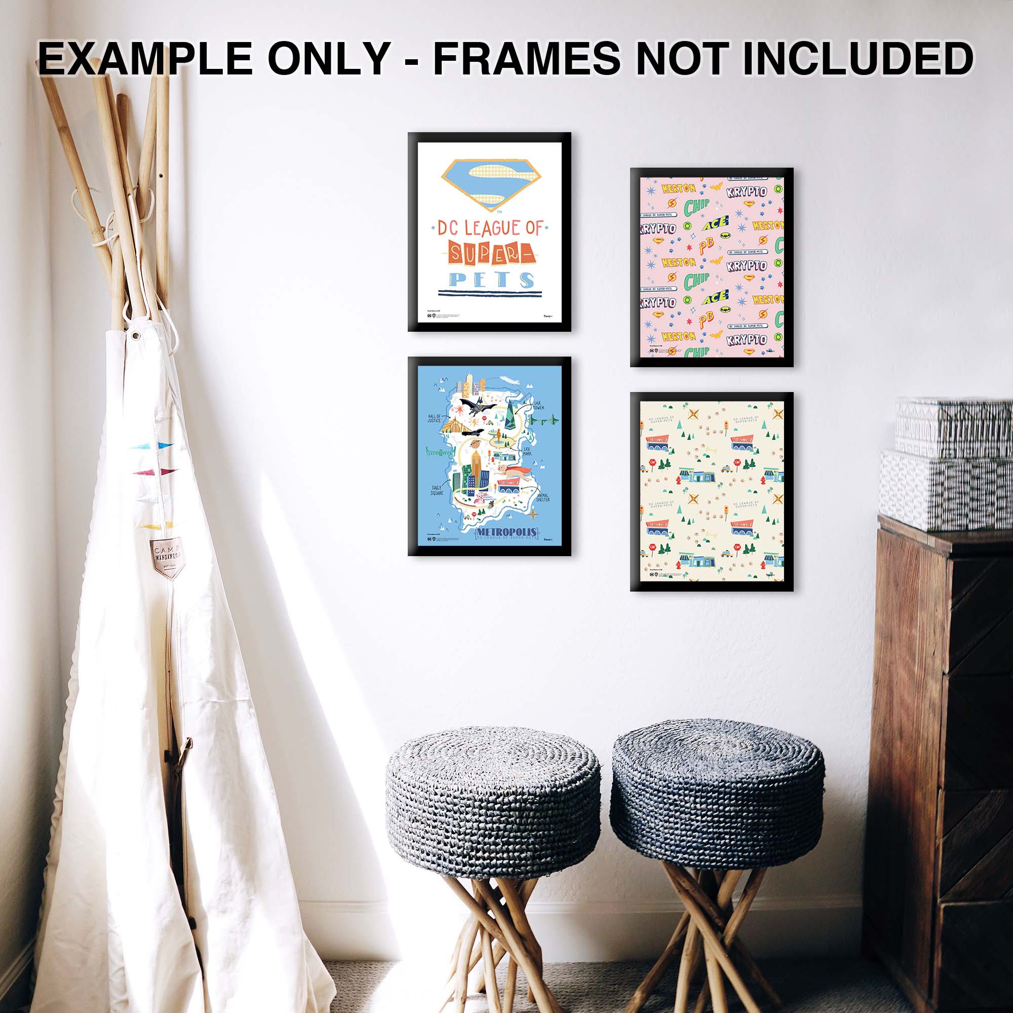 DC League of Super-Pets (Doodles) TrendyPrint™ Set  TP08100555